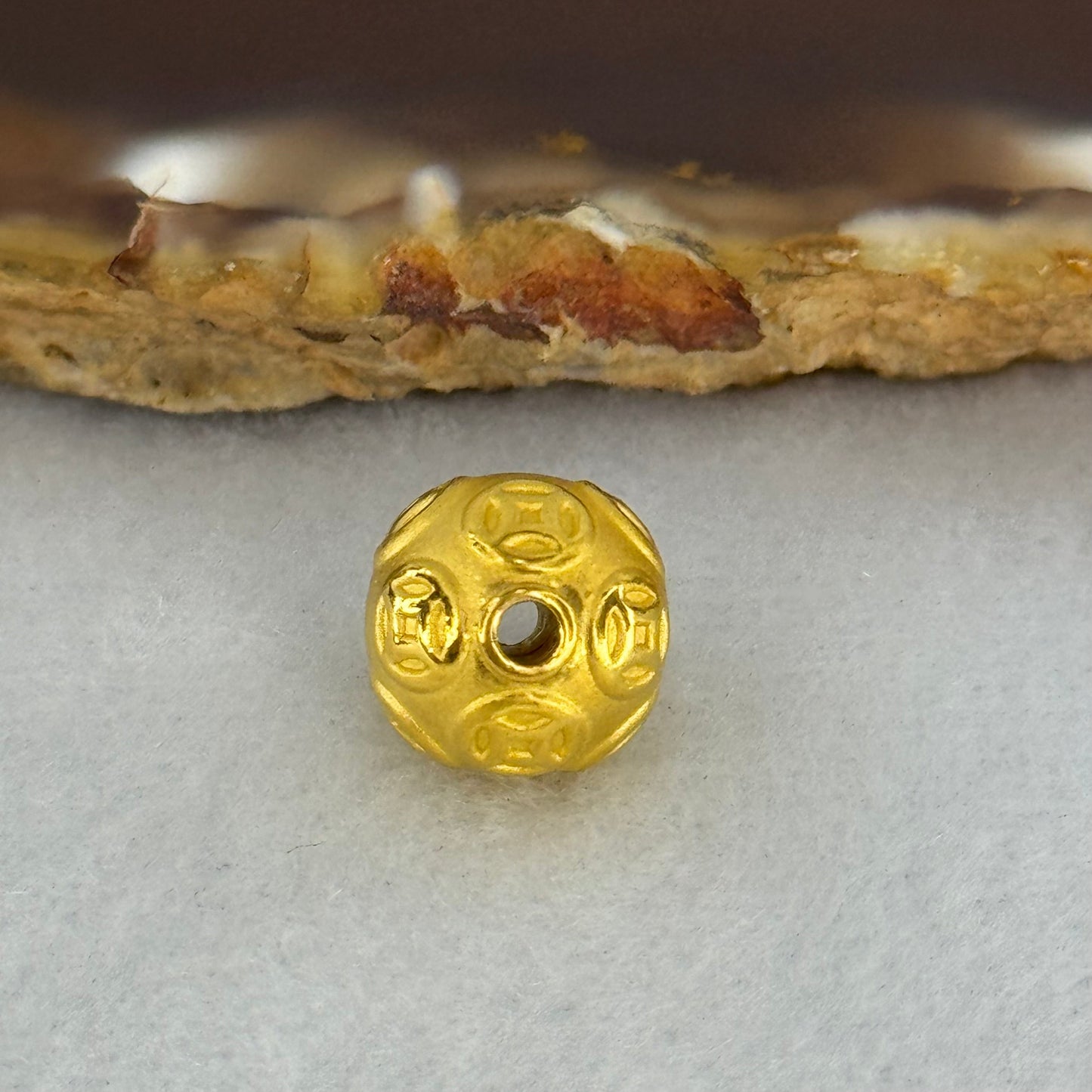 9999 24K Ancient Coins Design Gold Ball 10.0mm 0.96g