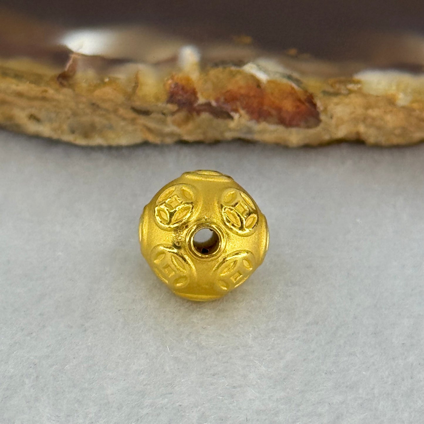 9999 24K Ancient Coins Design Gold Ball 10.0mm 0.95g