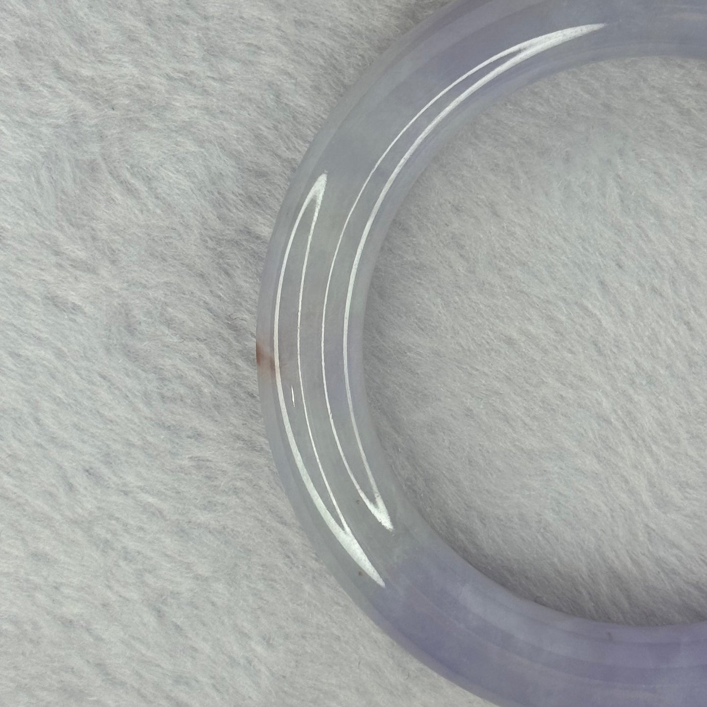 Type A Faint Lavender with Bright Lavender and Brownish Orange Jadeite Bangle 58.04g 290.29cts Internal Diameter 54.5mm 10.5 by 10.5 With NGI Cert No 32880442 (Slight Internal Line)