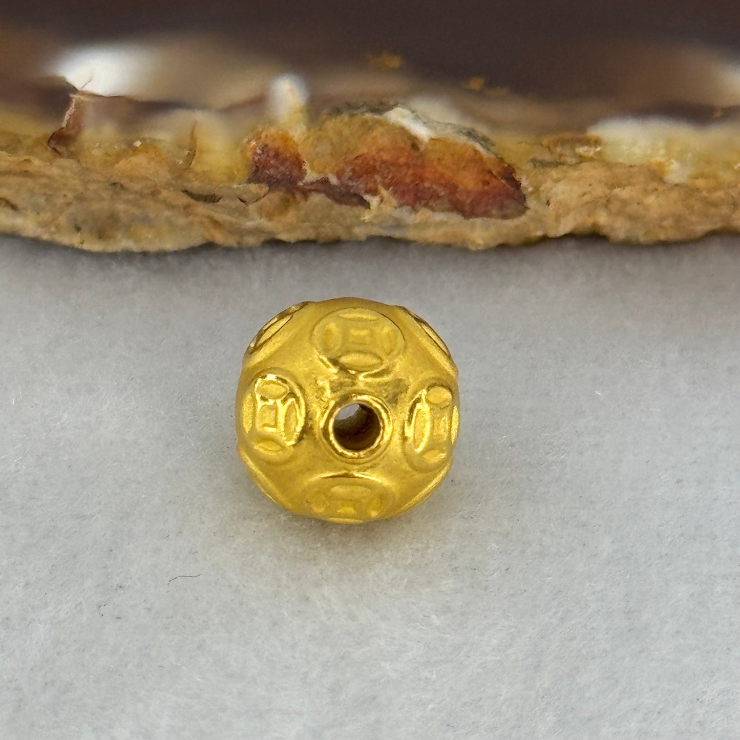 9999 24K Ancient Coins Design Gold Ball 10.0mm 0.92g