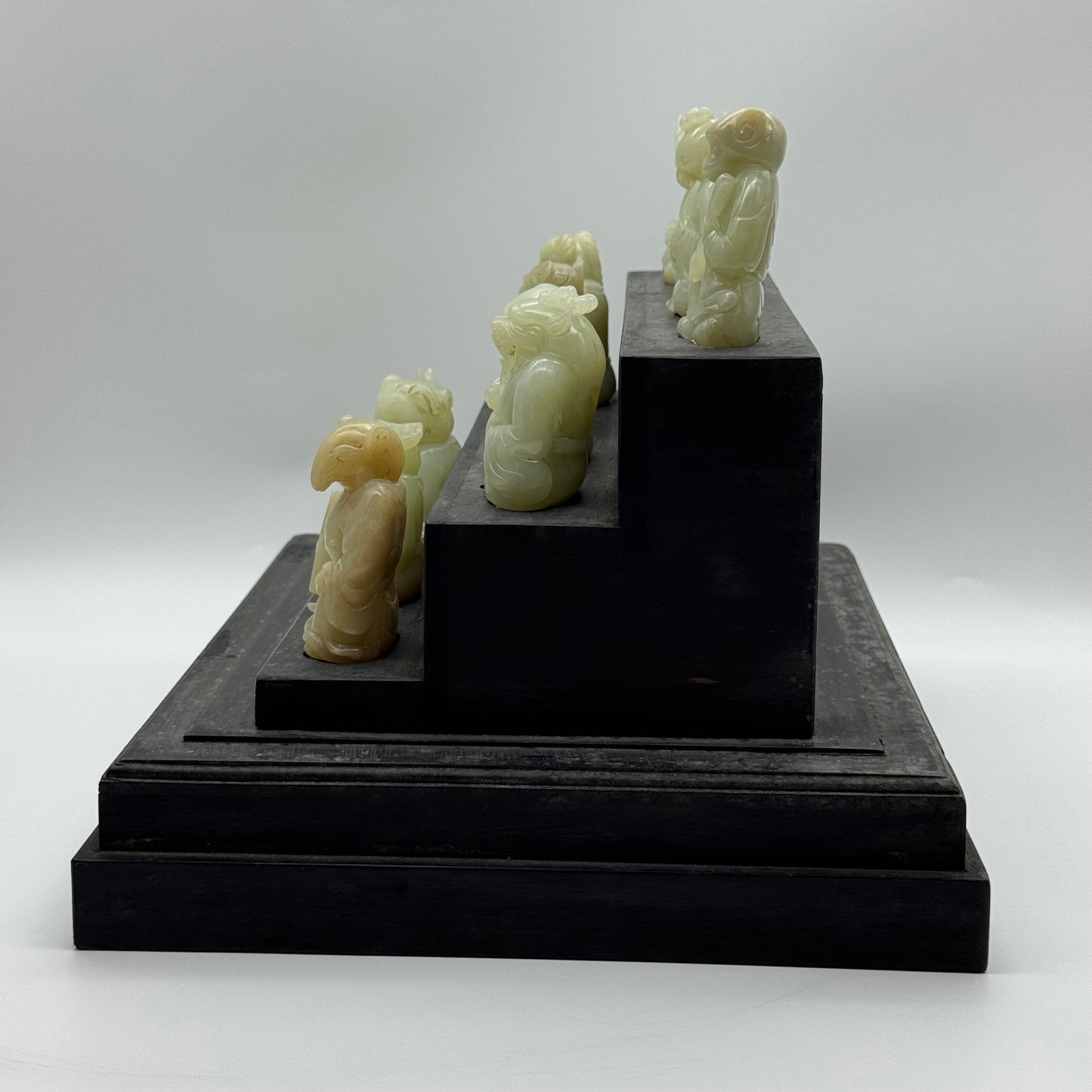 Rare Antique Natural Nephrite 12 Zodiac each about 164.5g H69.6 by L47.6 by B36.4mm Total 5,475g H26.4 by L33.5 by B26.0mm