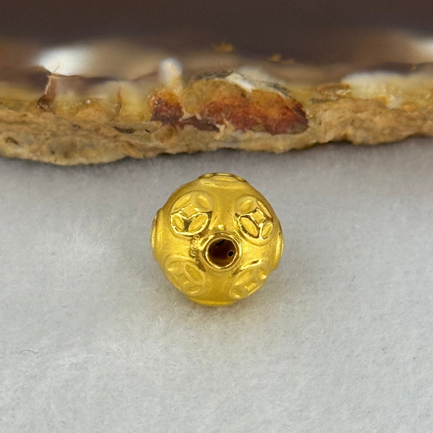 9999 24K Ancient Coins Design Gold Ball 10.0mm 0.96g