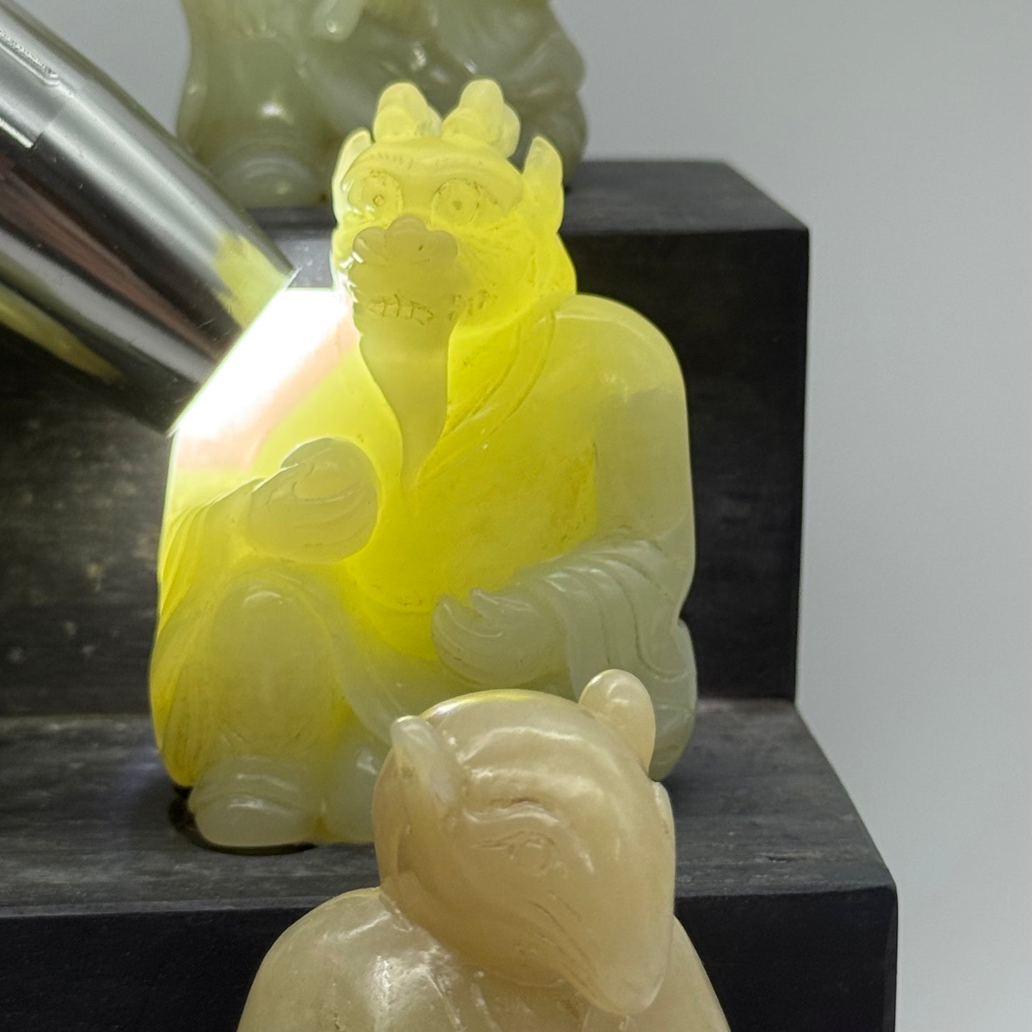 Rare Antique Natural Nephrite 12 Zodiac each about 164.5g H69.6 by L47.6 by B36.4mm Total 5,475g H26.4 by L33.5 by B26.0mm