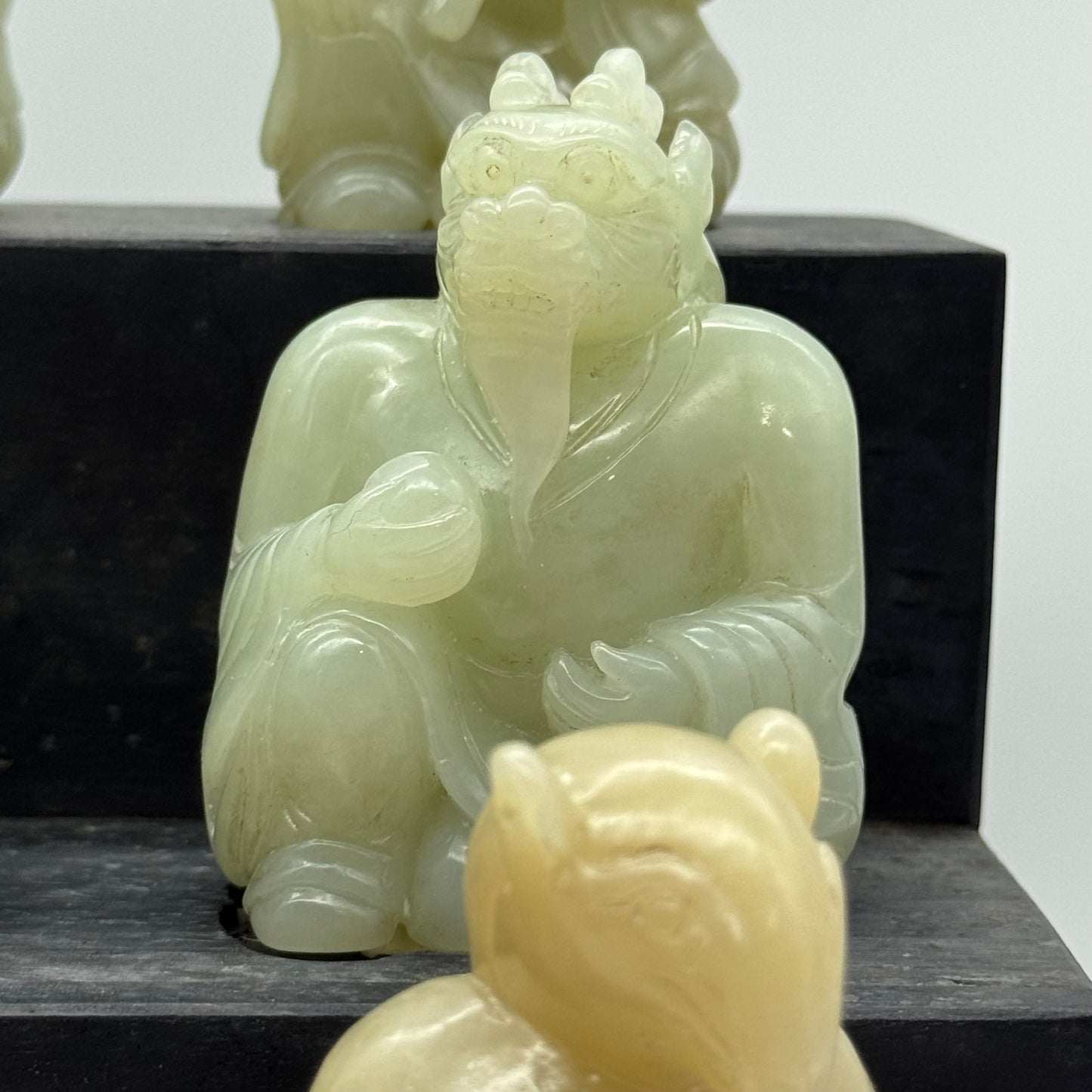 Rare Antique Natural Nephrite 12 Zodiac each about 164.5g H69.6 by L47.6 by B36.4mm Total 5,475g H26.4 by L33.5 by B26.0mm
