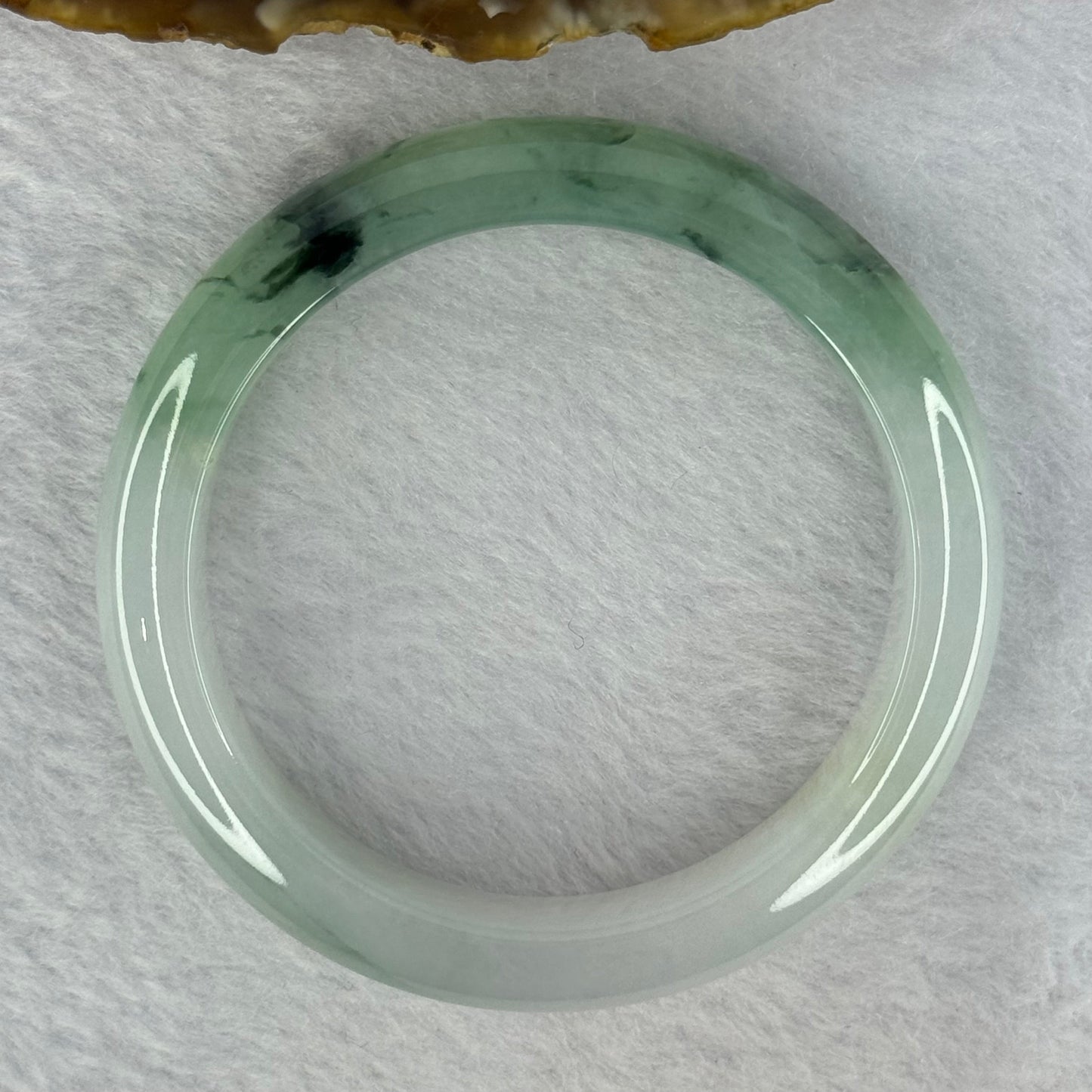 Type A Semi ICY Jelly Green Piao Hua with Lavender and Yellow Jadeite Bangle 49.99g Internal Diameter 53.25mm 11.9 by 8.14mm With SGA Singapore Gemology Authority Cert No 22W54214 (Internal Line)