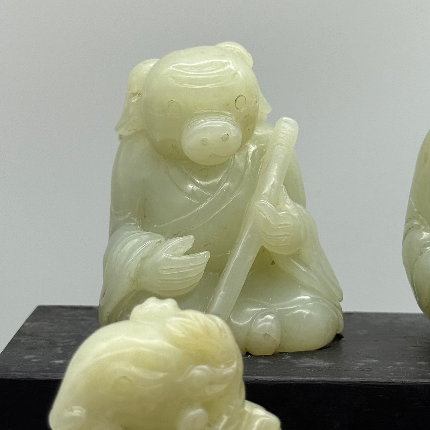 Rare Antique Natural Nephrite 12 Zodiac each about 164.5g H69.6 by L47.6 by B36.4mm Total 5,475g H26.4 by L33.5 by B26.0mm