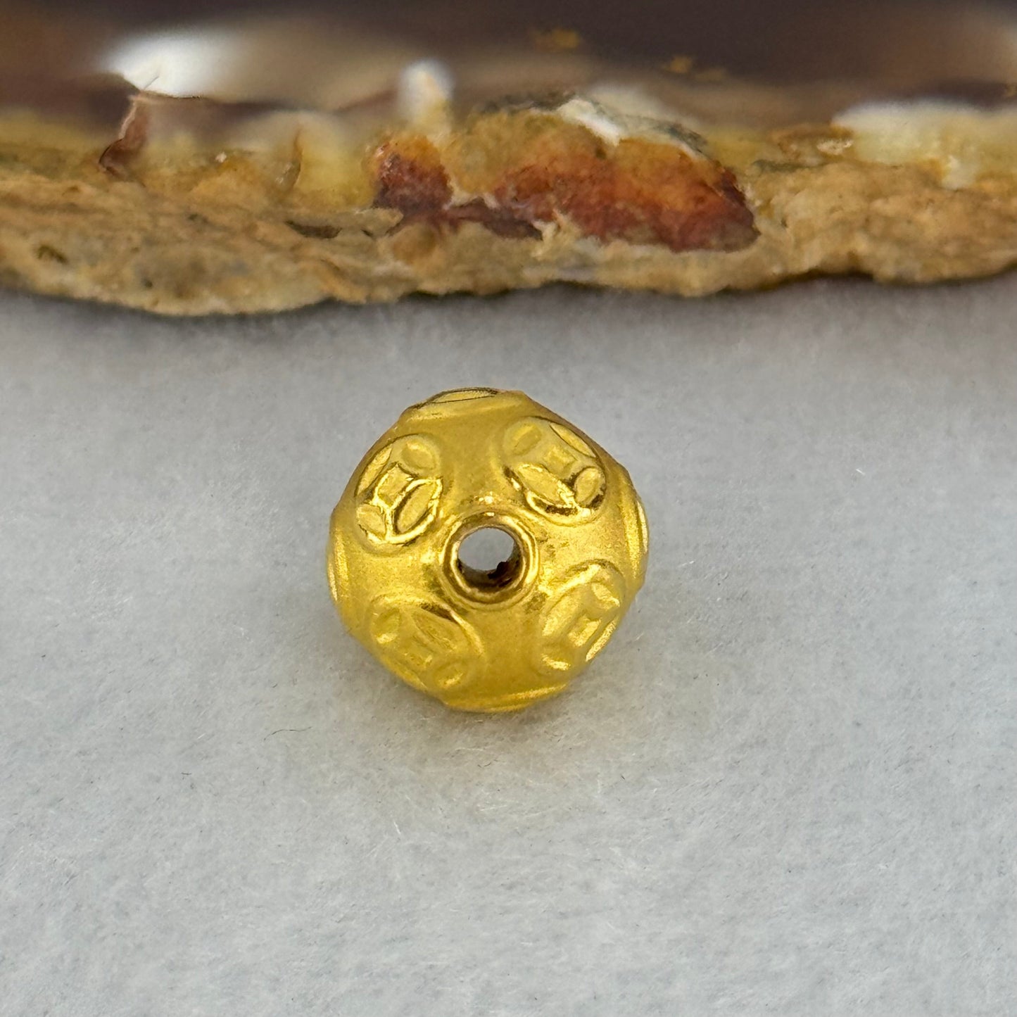 9999 24K Ancient Coins Design Gold Ball 10.0mm 0.95g