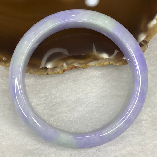 Rare Intense Bright Lavender Jadeite Bangle 76.06g Inner Dia 59.7mm 16.2 by 8.3mm