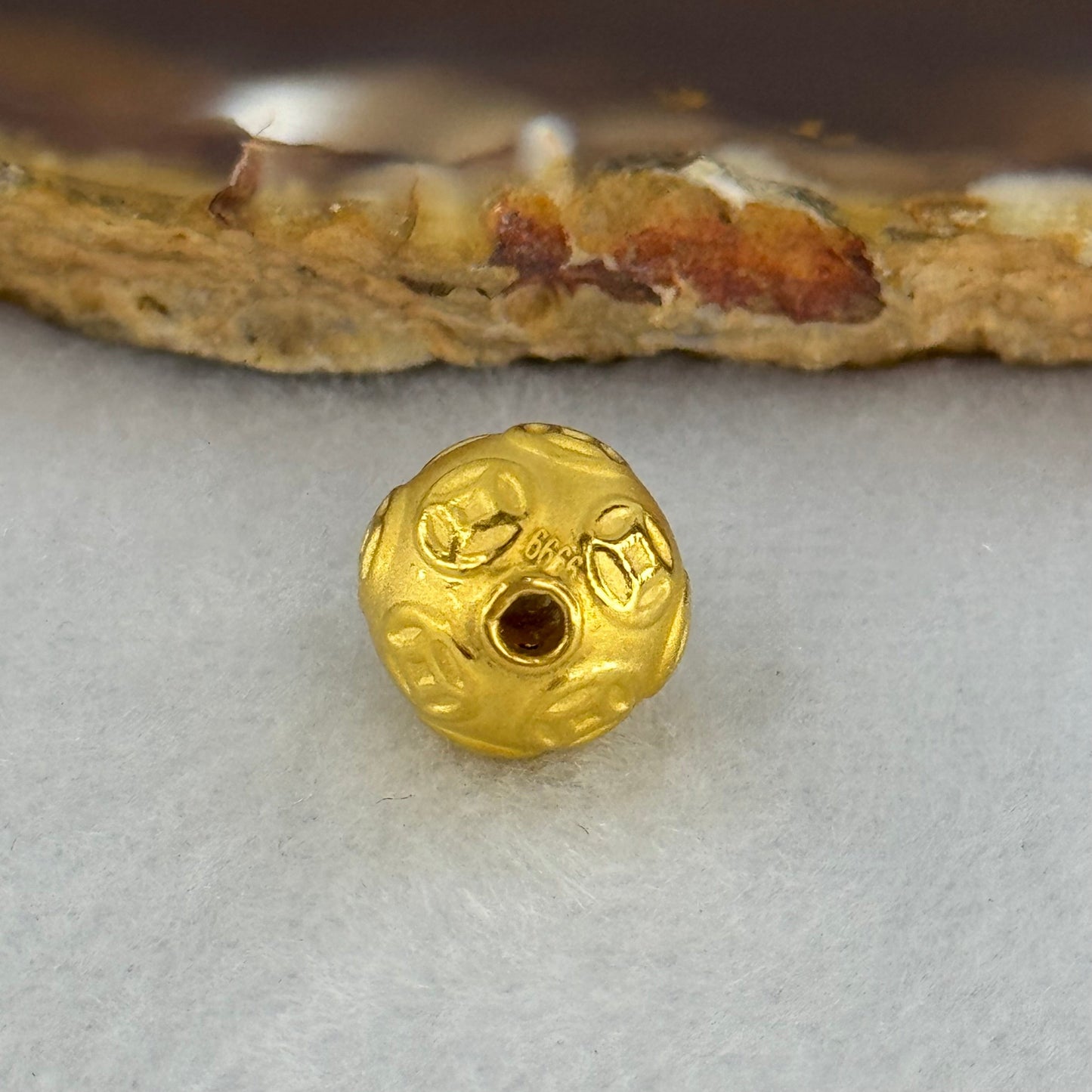 9999 24K Ancient Coins Design Gold Ball 10.0mm 0.96g