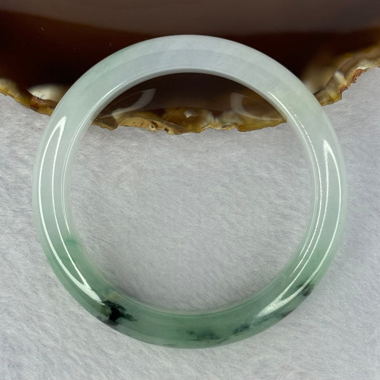 Type A Semi ICY Jelly Green Piao Hua with Lavender and Yellow Jadeite Bangle 49.99g Internal Diameter 53.25mm 11.9 by 8.14mm With SGA Singapore Gemology Authority Cert No 22W54214 (Internal Line)