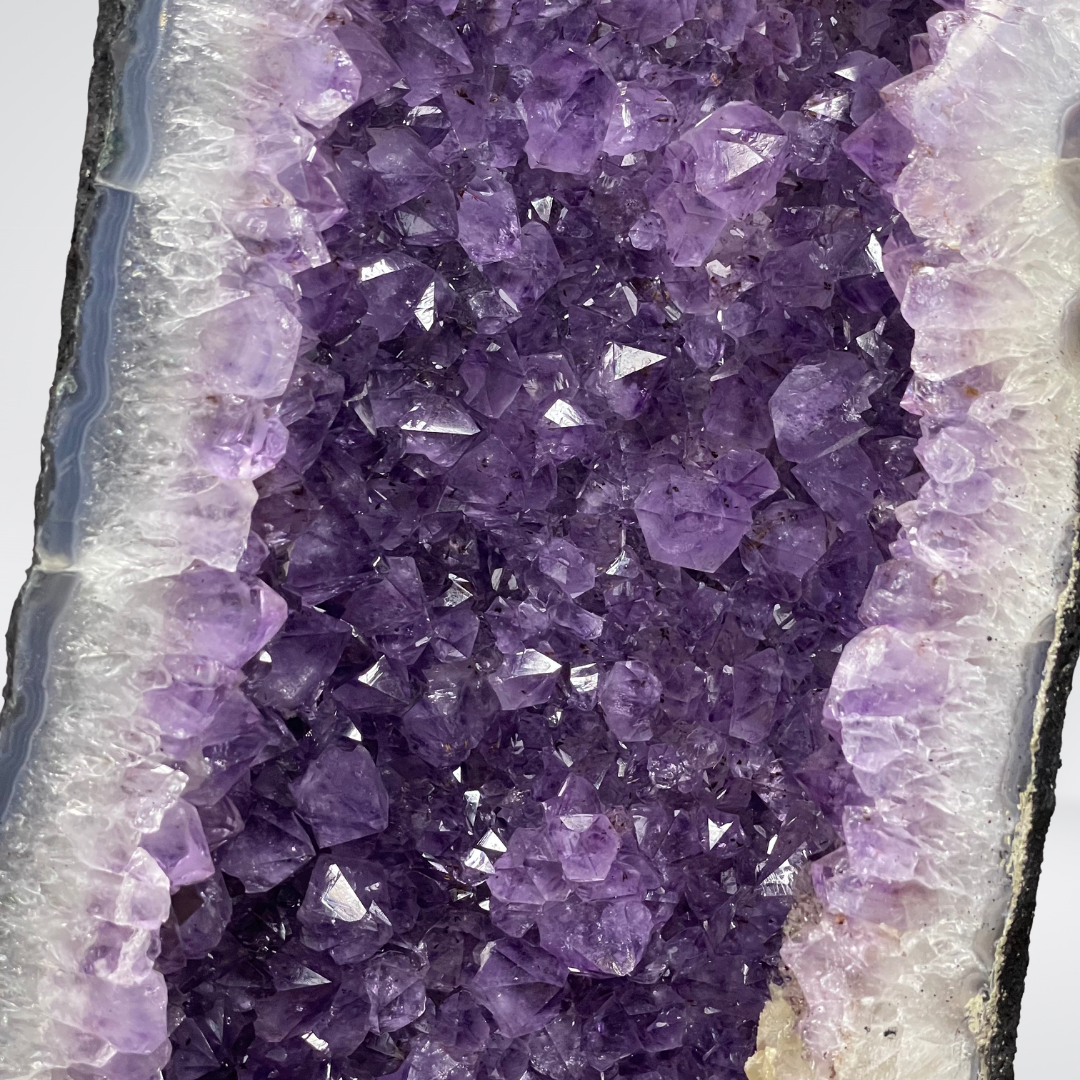 Unique Natural Amethyst with Silver Crystal at the bottom as Treasurers Gold Display Wooden Stand - 49.0kg 1020 by 310 by 330mm