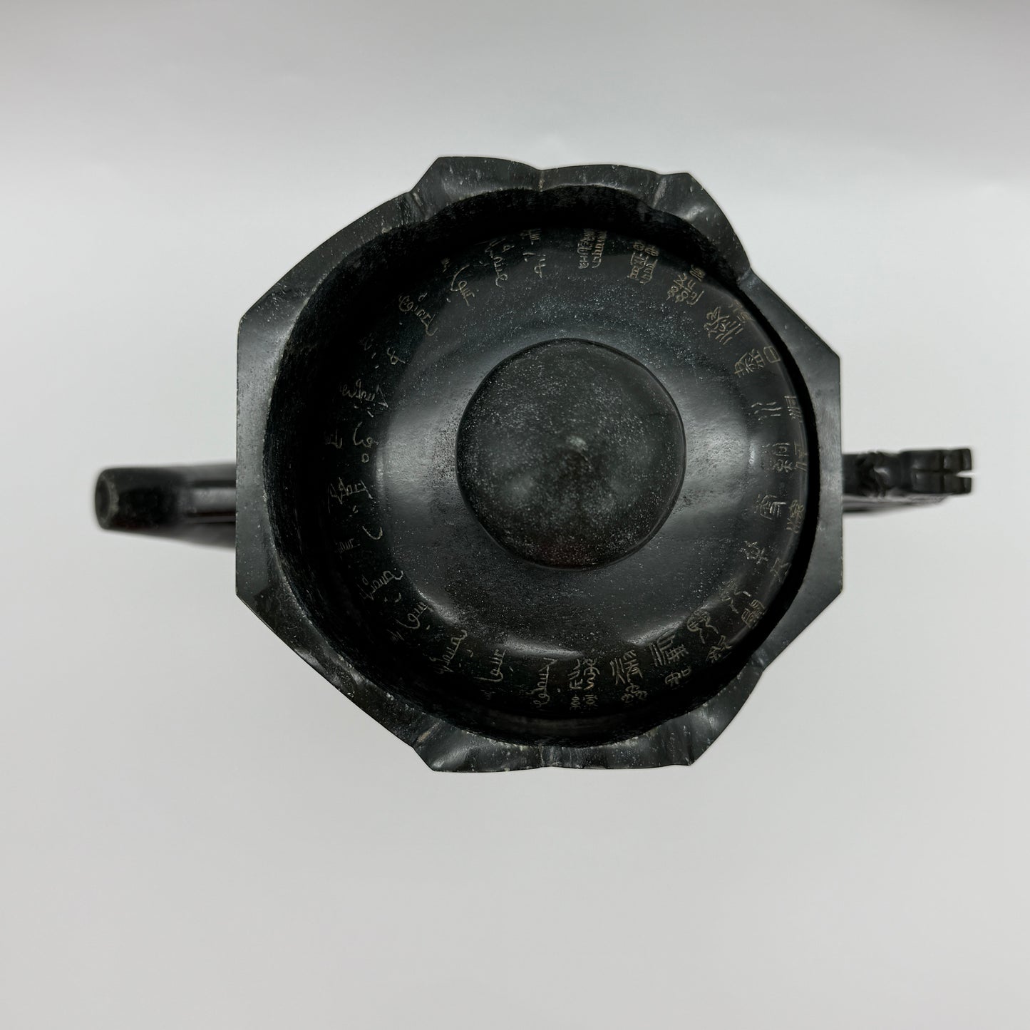 Rare Antique Natural Dark Green Nephrite Dragon Teapot Vase 2,567.3g 215.0 by 115.0 by 285.0mm