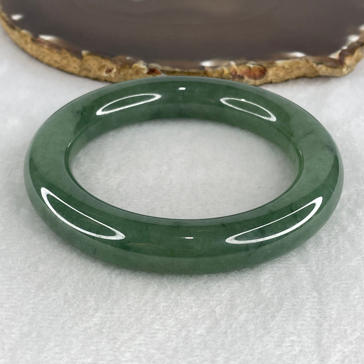 Investment Grade Type A Full Green Jadeite Large Bangle | Rare 109.57g Statement Piece, 61.8mm Inner Diameter