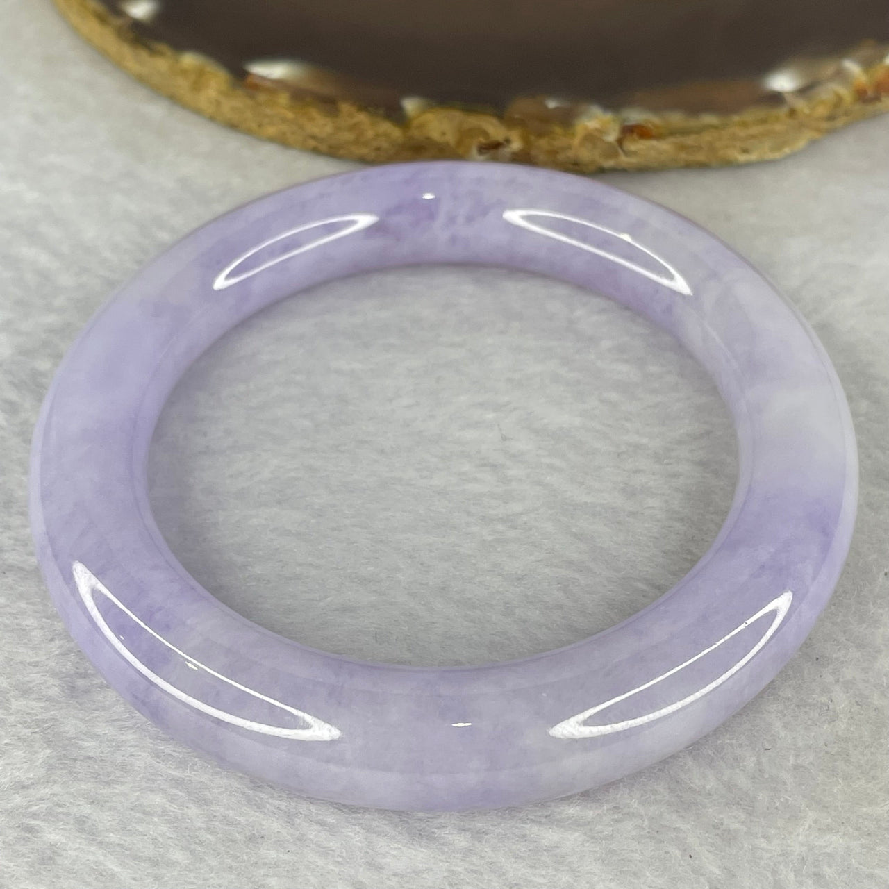 Rare High End Type A Translucent Full Intense Bright Lavender Jadeite Bangle 罕见高端 A 货全紫翡翠手镯 75.29g 371.41 cts Inner Diameter 57.20mm External Diameter 80.00mm 11.8 by 11.2mm (Perfect) with NGI Cert No. 16811701