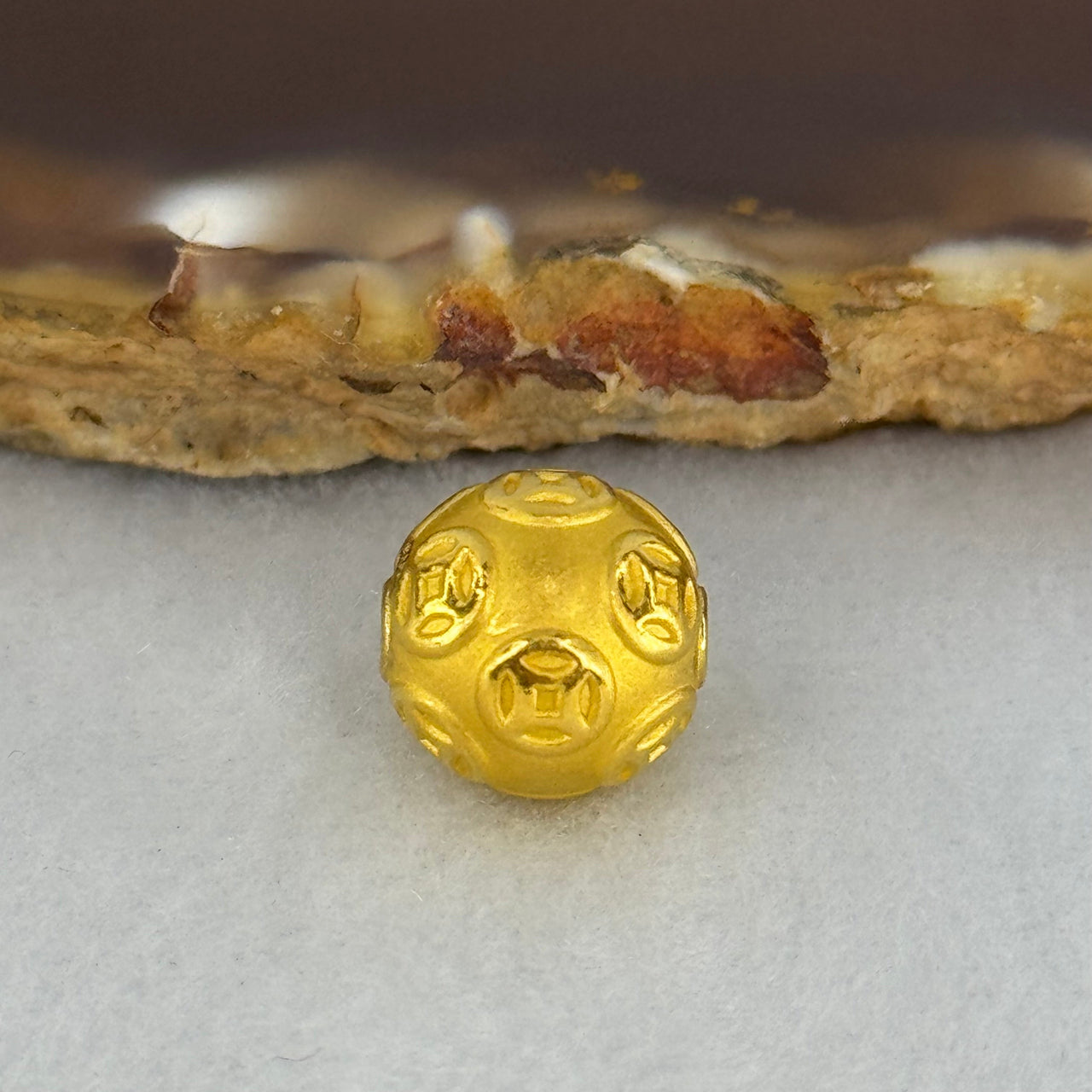 9999 24K Ancient Coins Design Gold Ball 10.0mm 0.95g (3% Additional for Credit Card & Subject to Gold Price Daily Rates)