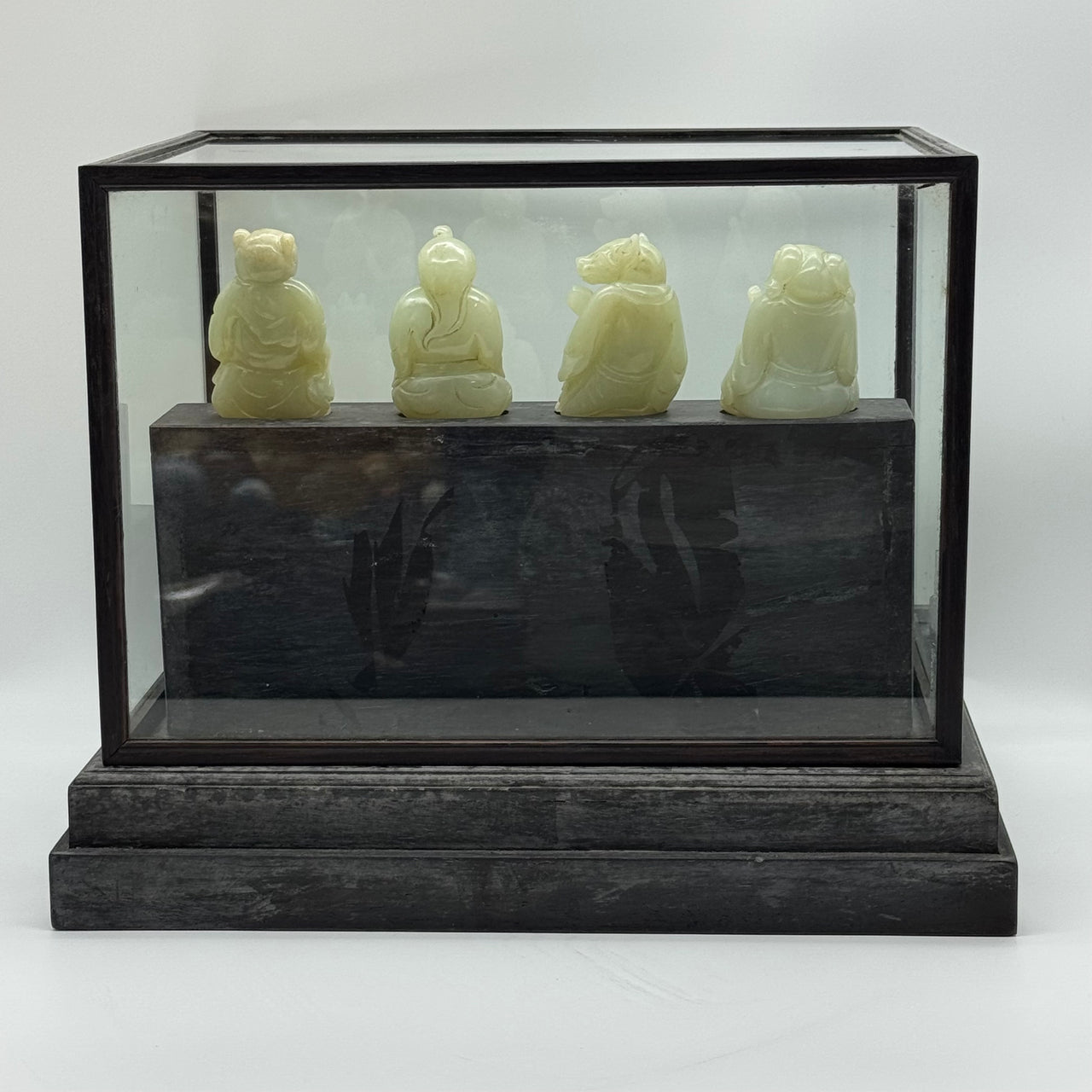 Rare Antique Natural Light Green to Near White Nephrite 12 Twelve Zodiac each about 164.5g H69.6 by L47.6 by B36.4mm Total 5,475g H26.4 by L33.5 by B26.0mm