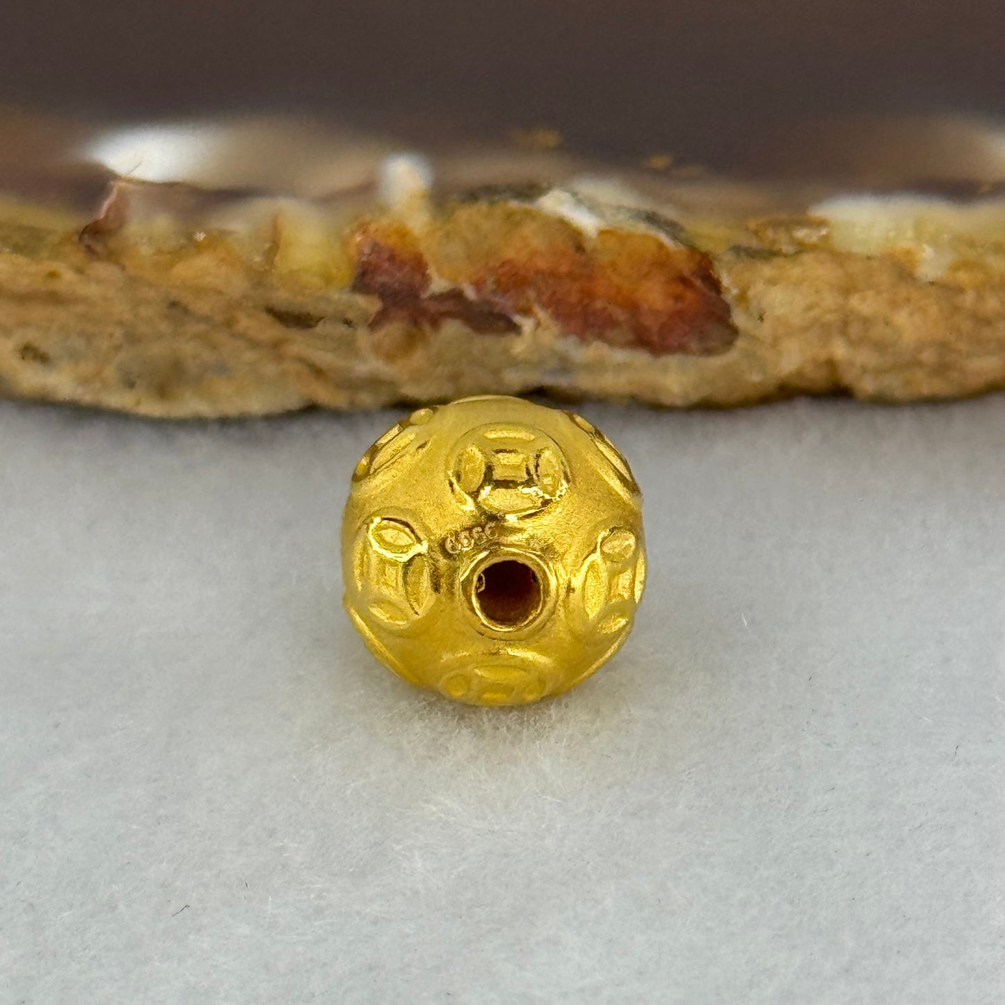 9999 24K Ancient Coins Design Gold Ball 10.0mm 0.88g