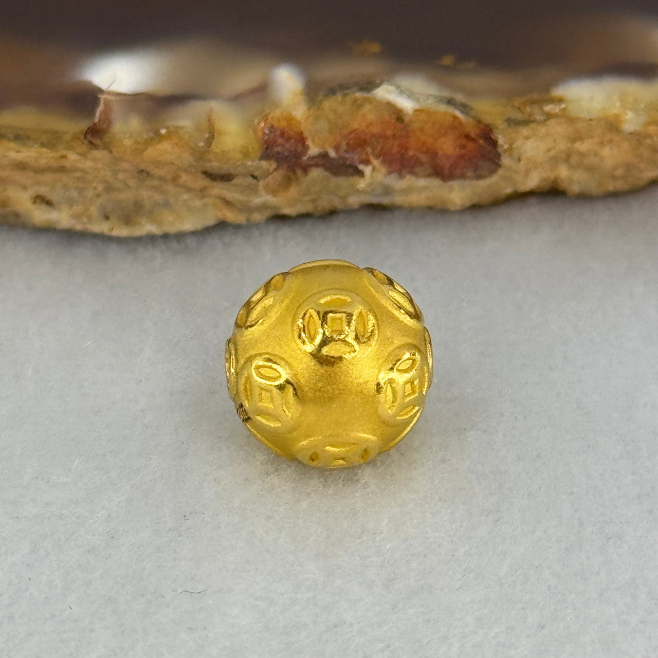 9999 24K Ancient Coins Design Gold Ball 10.0mm 0.95g (3% Additional for Credit Card & Subject to Gold Price Daily Rates)