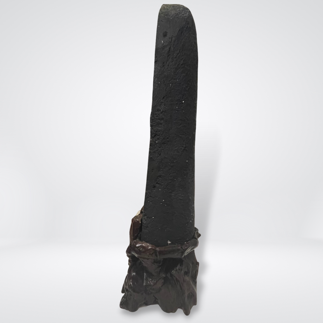 Unique Natural Amethyst with Silver Crystal at the bottom as Treasurers Gold Display Wooden Stand - 49.0kg 1020 by 310 by 330mm