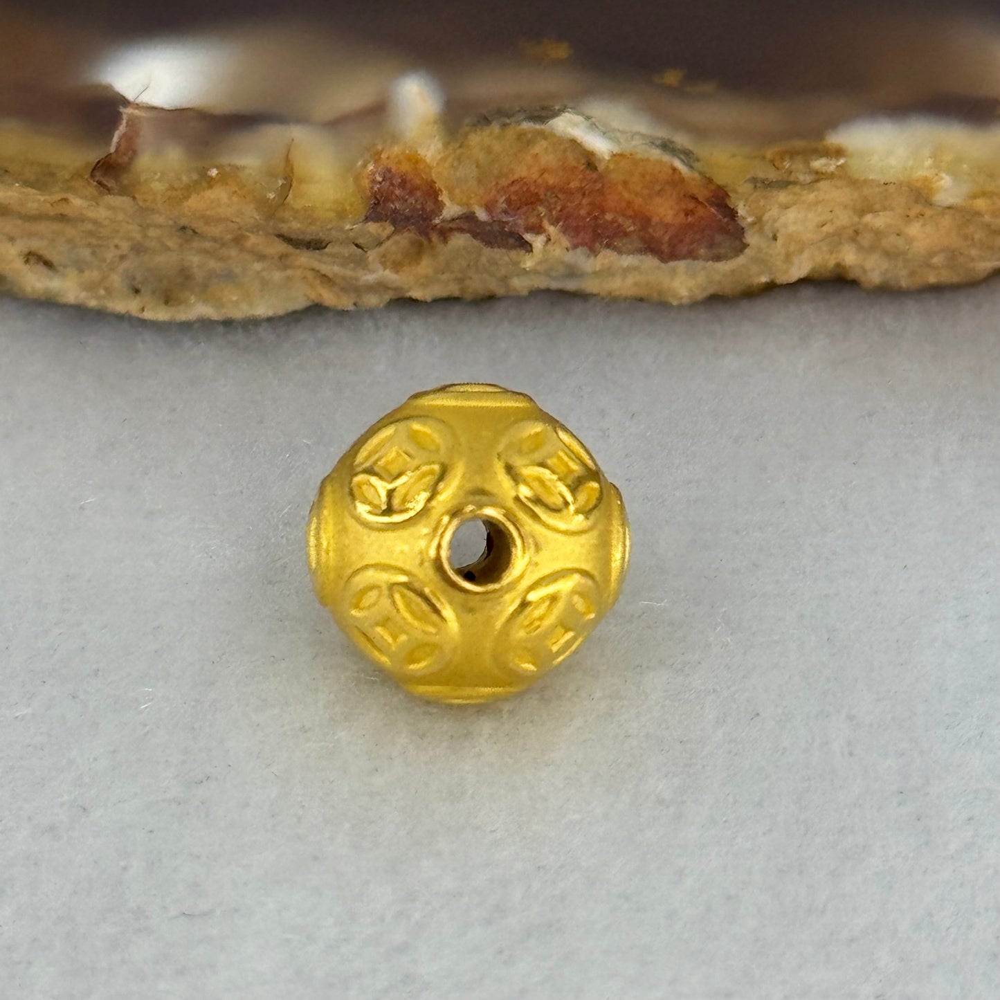 9999 24K Ancient Coins Design Gold Ball 10.0mm 0.95g