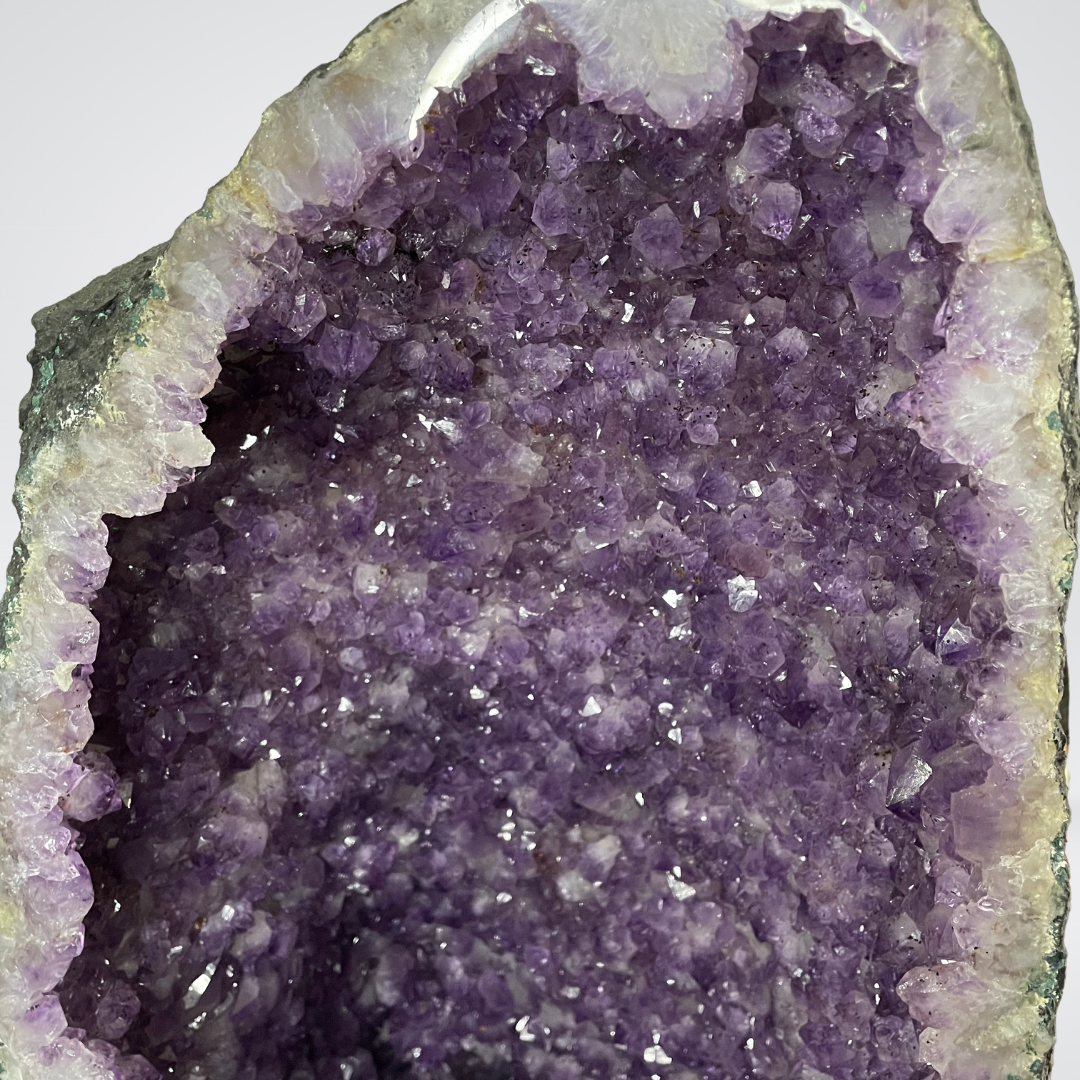 Large Natural Amethyst Display Wooden Stand - 89.12kg 1090 by 480 by 504mm