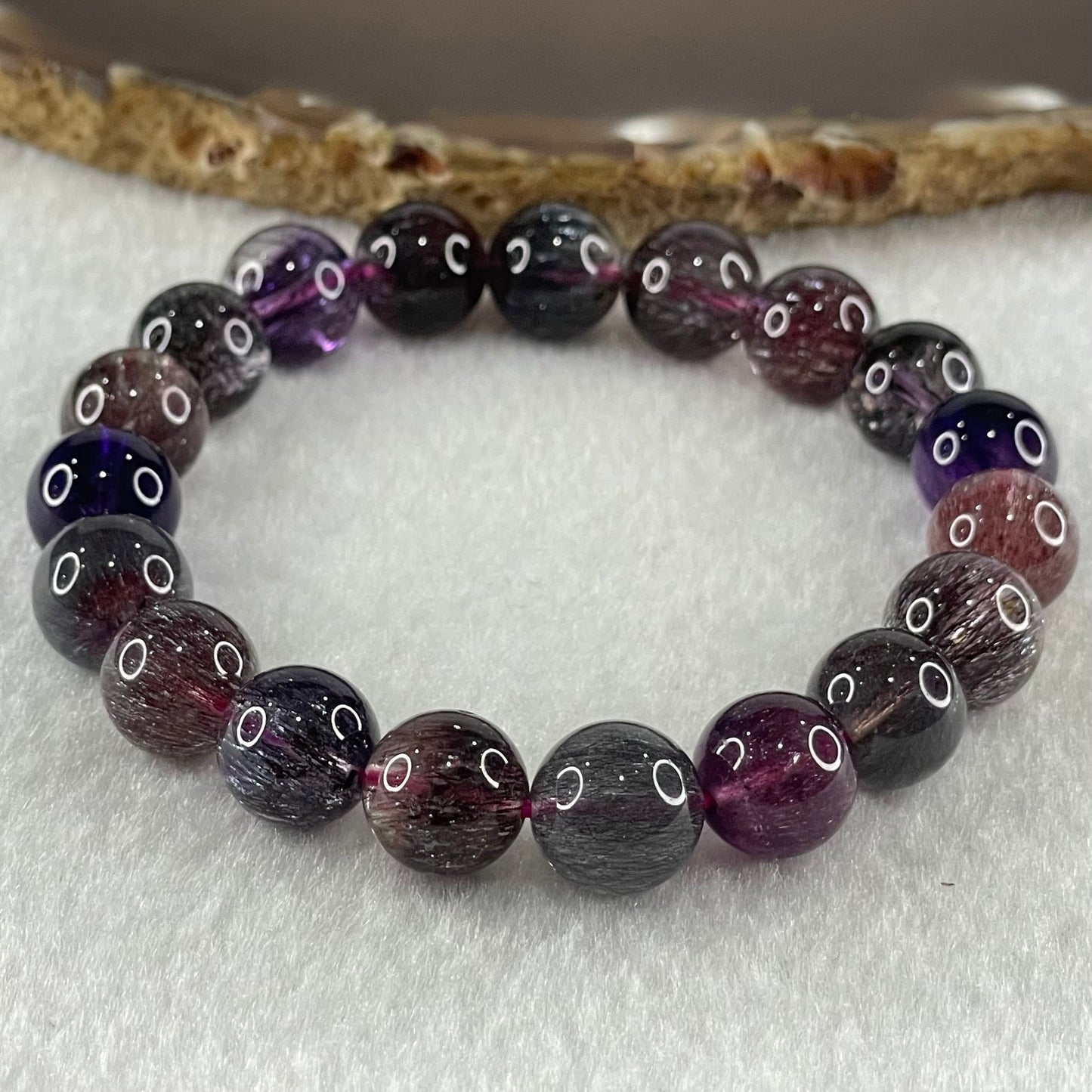 Very Very Good Natural Blackcurrant Super 7 Beads Bracelet 31.97g 17cm 10.8mm 19 Beads
