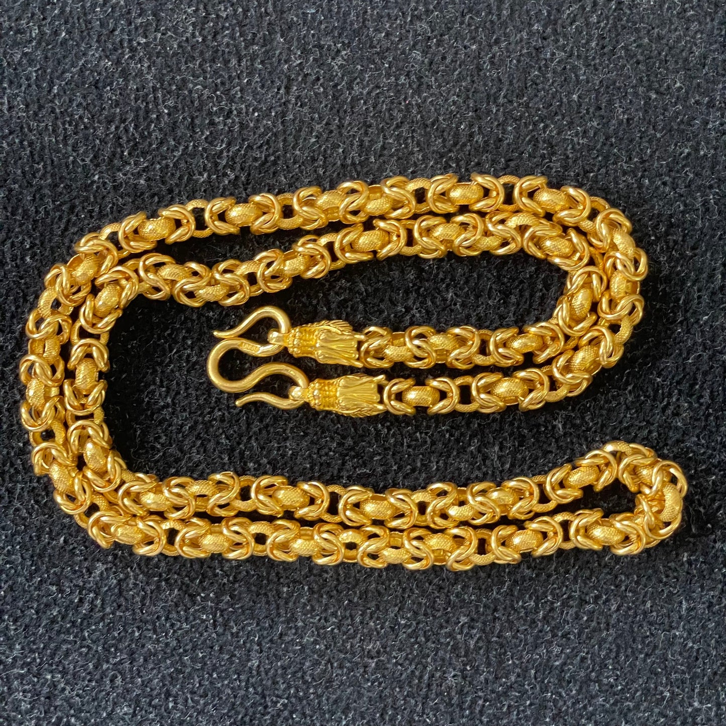 Pre-Love 9999 Gold Dragon Necklace with Dragon Head 75.38g $160/g 65cm Brand Chung Hwa Jade & Jewellery Co. (Available - Bank Transfer only) Prices will be based on current Gold Prices