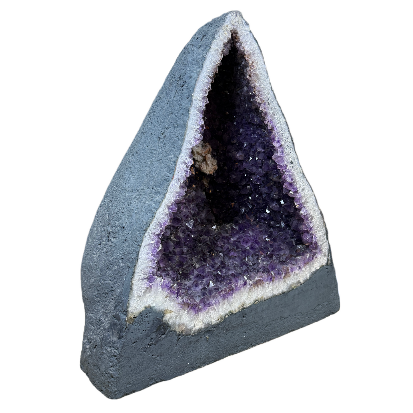 Natural Brazil Triangular Shape Amethyst Cacoxenite Cave 460.0 by 260.0 by 500.0mm