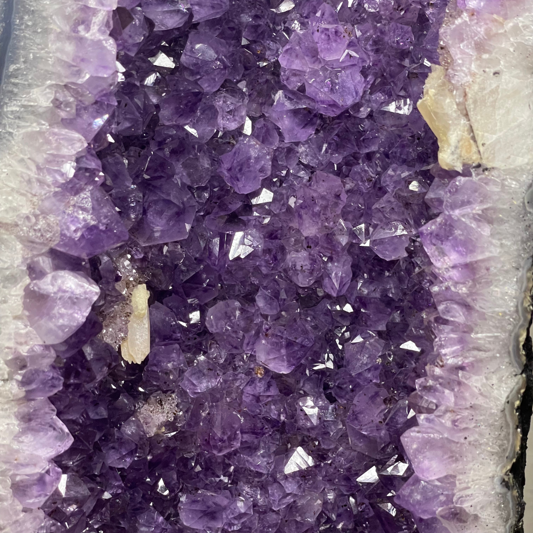 Unique Natural Amethyst with Silver Crystal at the bottom as Treasurers Gold Display Wooden Stand - 49.0kg 1020 by 310 by 330mm