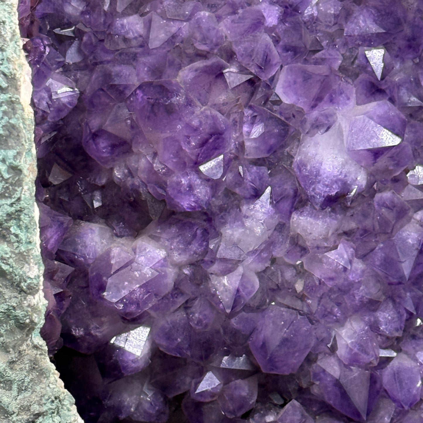 Natural Brazil Amethyst Cave Display with Wooden Stand 860.0 by 570.0 by 950.0mm