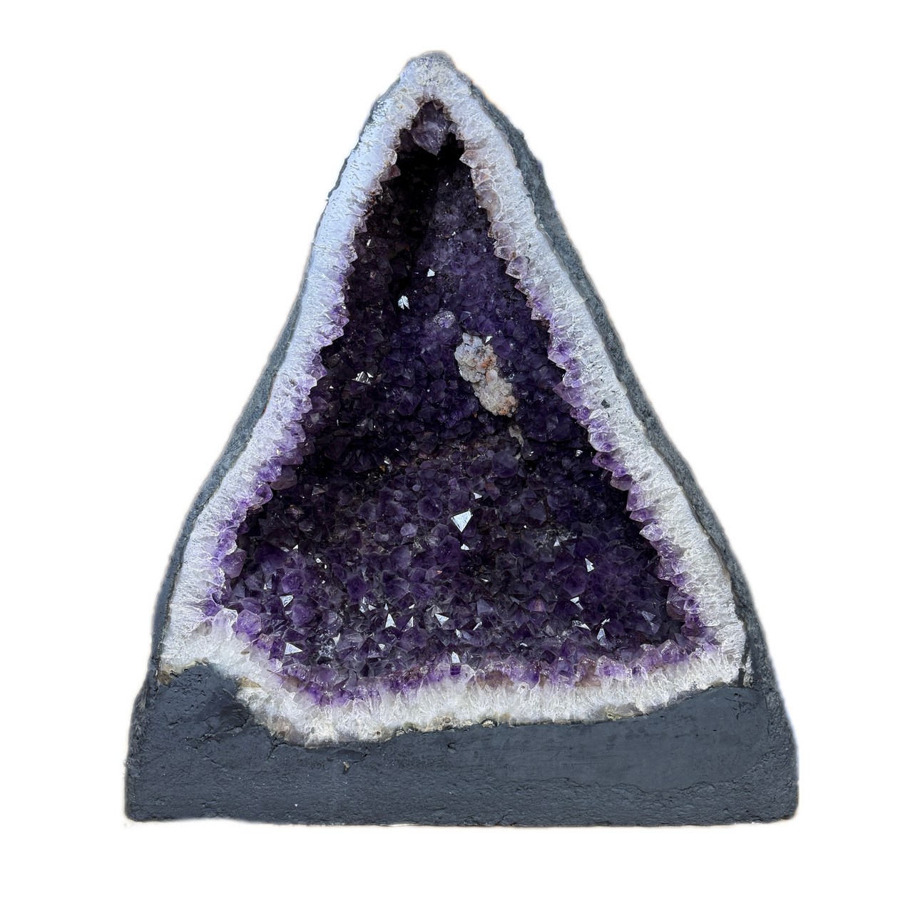 Natural Brazil Triangular Shape Amethyst Cacoxenite Cave 460.0 by 260.0 by 500.0mm