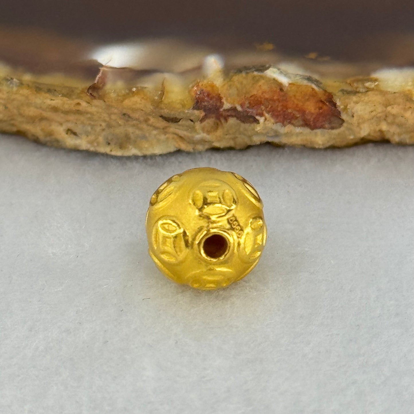 9999 24K Ancient Coins Design Gold Ball 10.0mm 0.95g