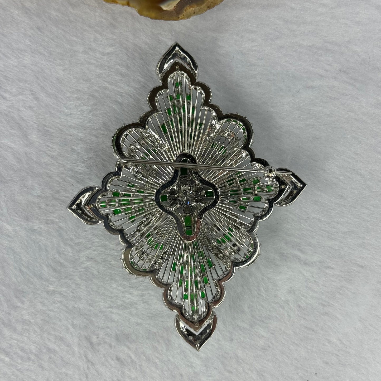 Natural Emeralds (Beryl) Approx. 5.00 cts. Total Weight 38.08g including 114 Emeralds, 208 Natural Diamonds in 14K White Gold with NGI Cert No. 82835784
