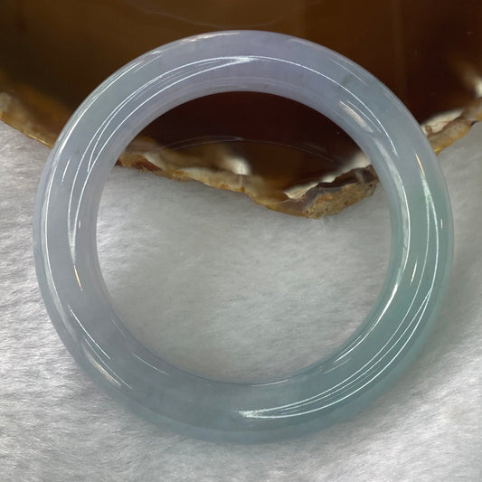 Rare High End Lavender Green Jadeite Bangle (NO LINE) 78.81g inner diameter 56.4mm 11.9 by 11.8mm