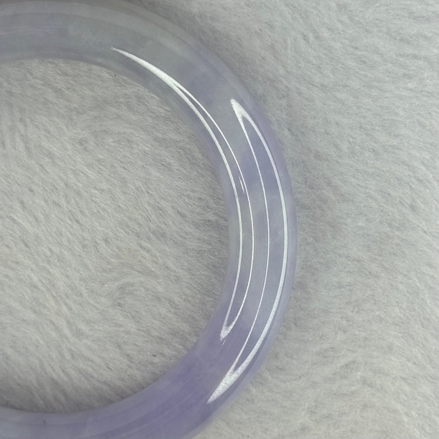Type A Faint Lavender with Bright Lavender and Brownish Orange Jadeite Bangle 58.04g 290.29cts Internal Diameter 54.5mm 10.5 by 10.5 With NGI Cert No 32880442 (Slight Internal Line)