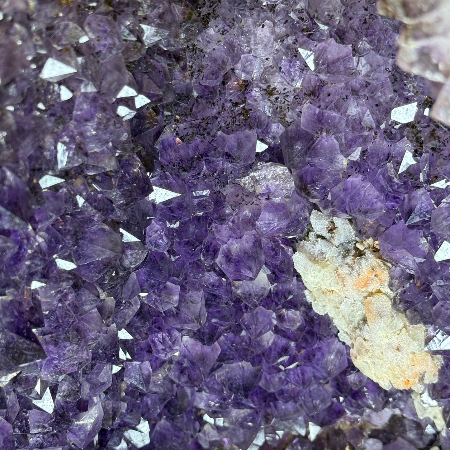 Natural Brazil Triangular Shape Amethyst Cacoxenite Cave 460.0 by 260.0 by 500.0mm