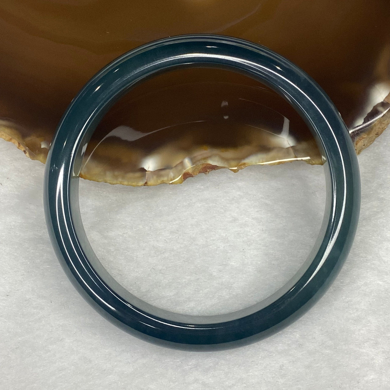 Rare High End ICY Type A Blueish Green Jadeite Bangle 244.27 cts Inner Dia 58.45mm 11.8 by 7.9mm with NGI Cert