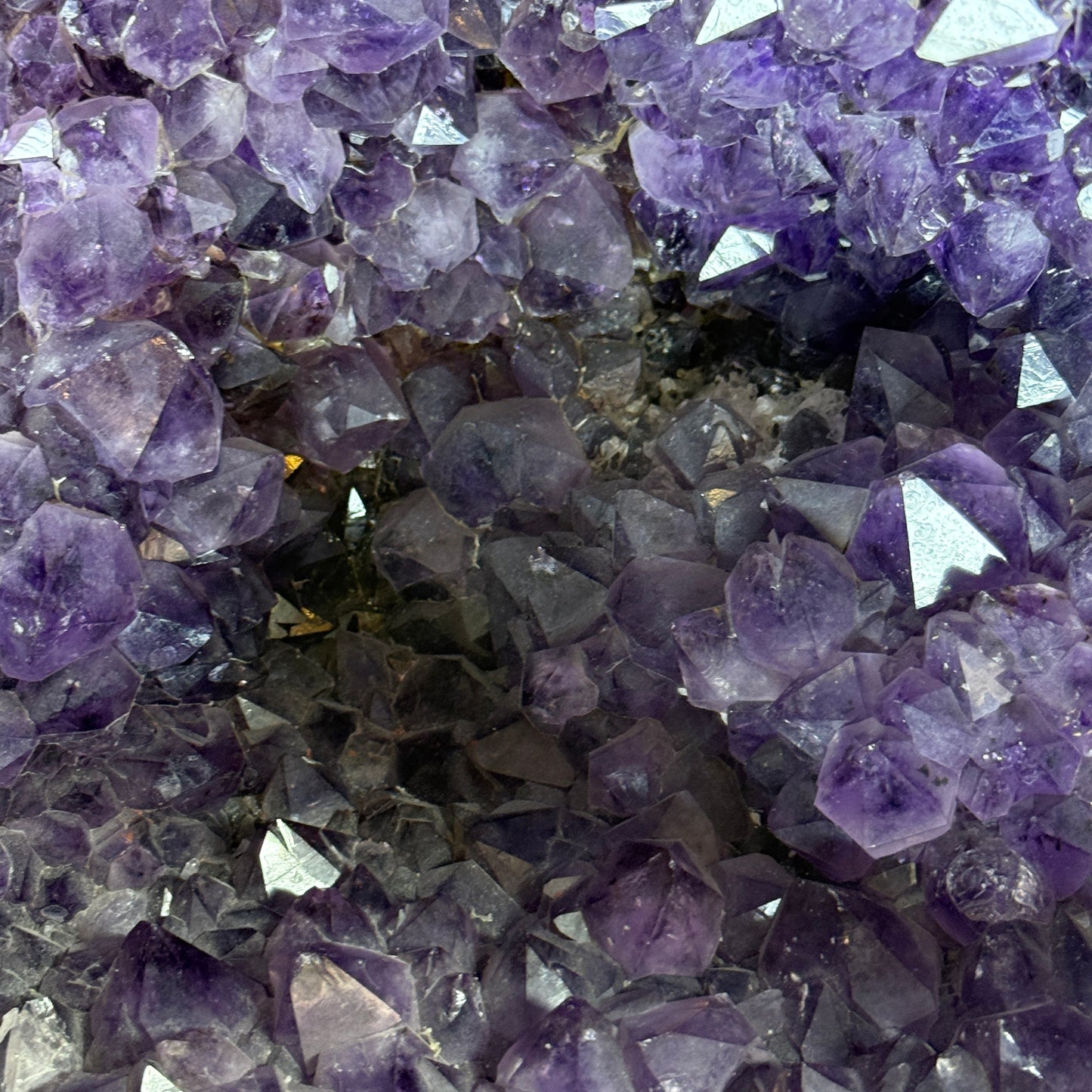 Natural Brazil Triangular Shape Amethyst Cacoxenite Cave 460.0 by 260.0 by 500.0mm
