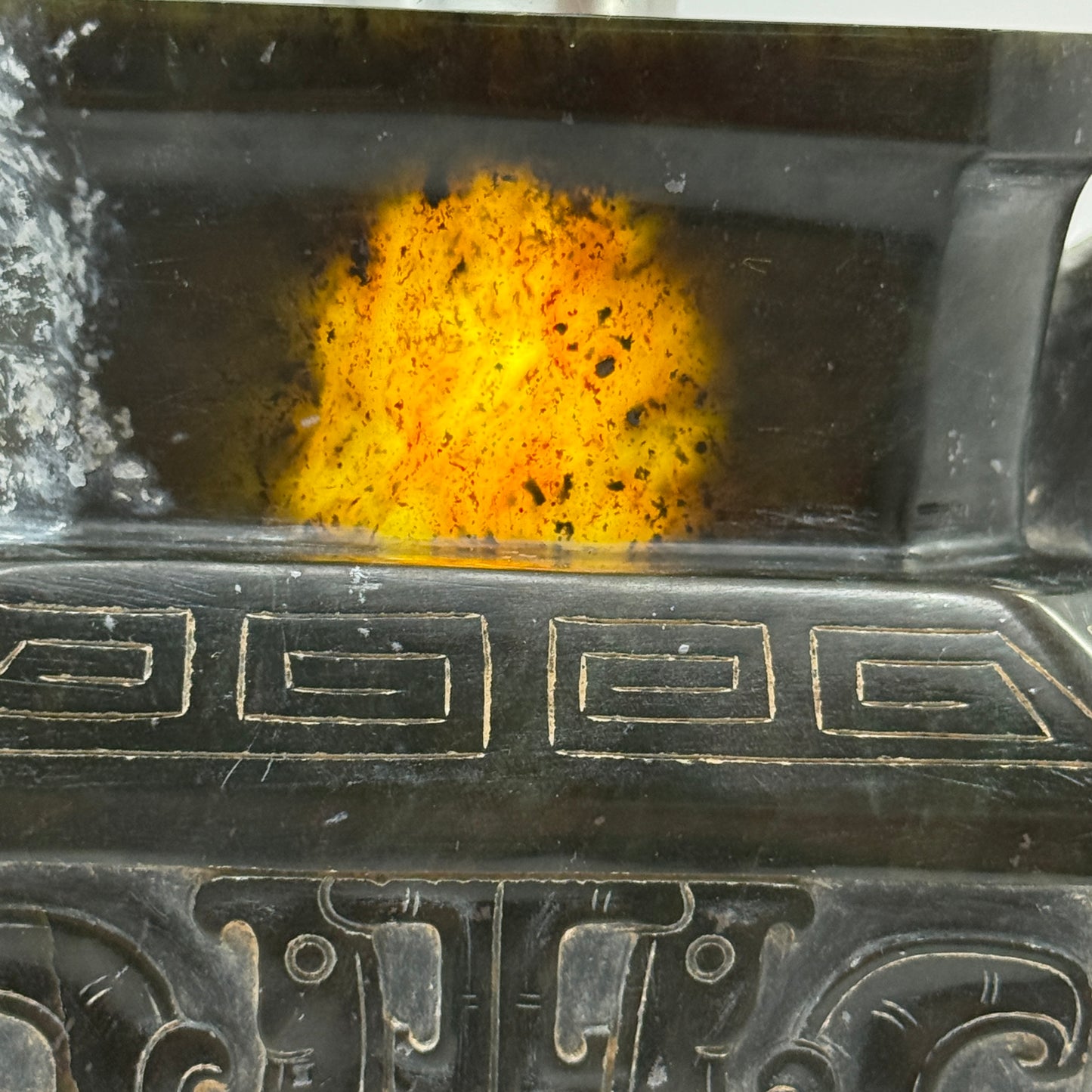 Rare Antique Natural Dark Green Nephrite Pixiu Vase 1,882.7g 170.0 by 100.0 by 280.0mm