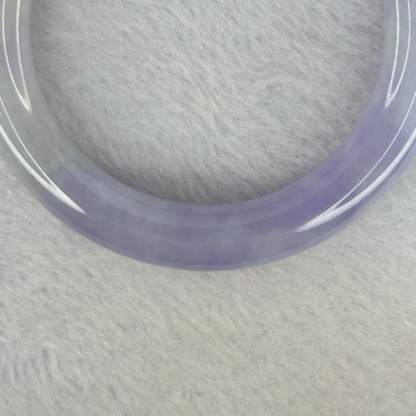 Type A Faint Lavender with Bright Lavender and Brownish Orange Jadeite Bangle 58.04g 290.29cts Internal Diameter 54.5mm 10.5 by 10.5 With NGI Cert No 32880442 (Slight Internal Line)