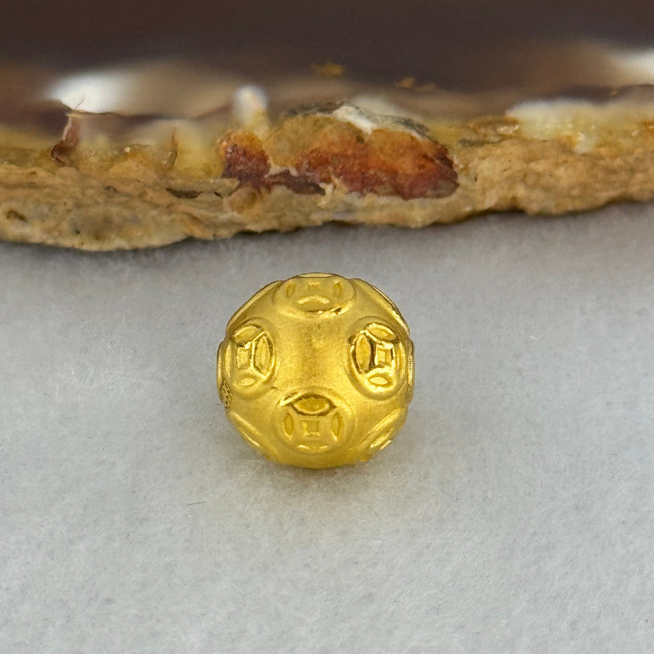 9999 24K Ancient Coins Design Gold Ball 10.0mm 0.96g (3% Additional for Credit Card & Subject to Gold Price Daily Rates)