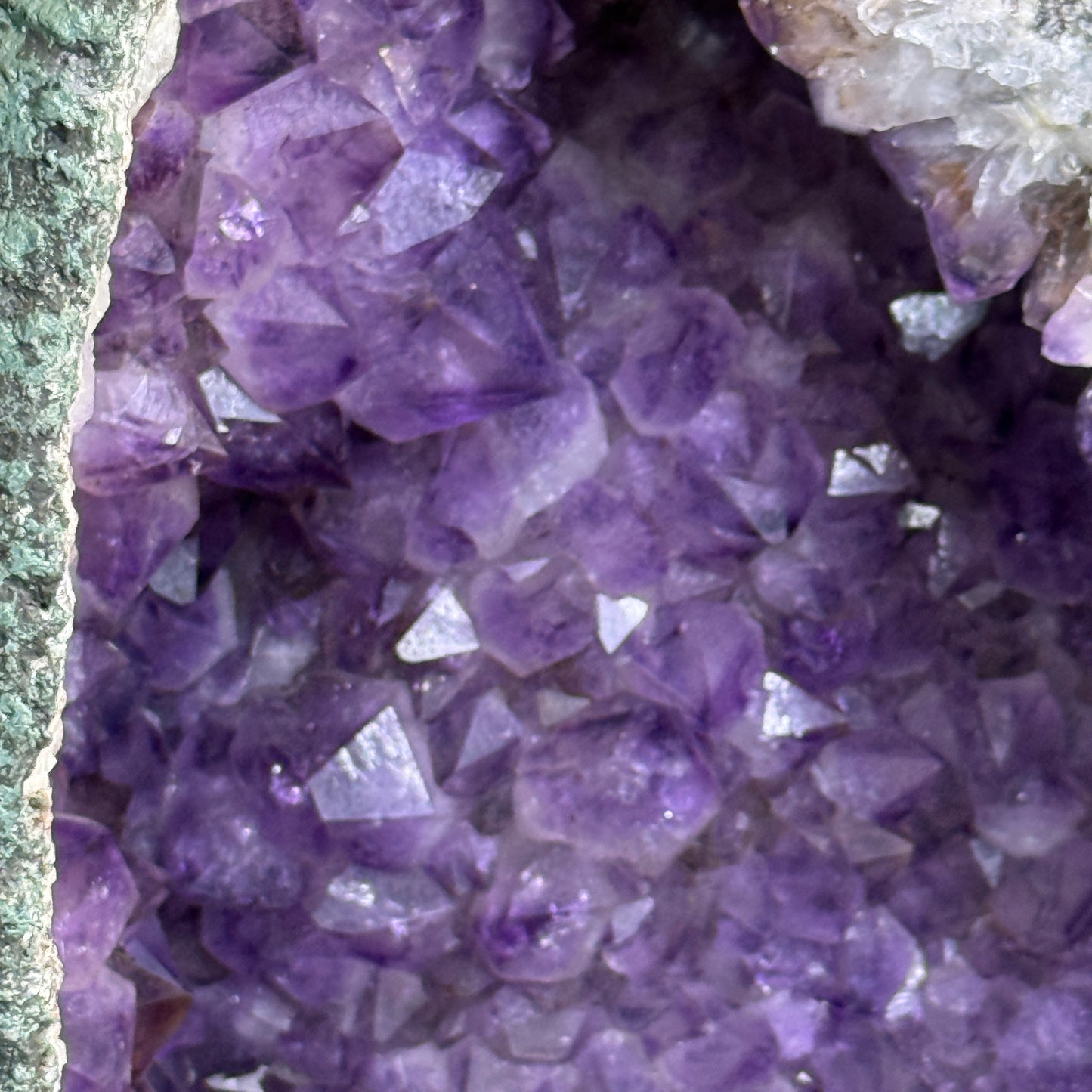 Natural Brazil Amethyst Cave Display with Wooden Stand 860.0 by 570.0 by 950.0mm