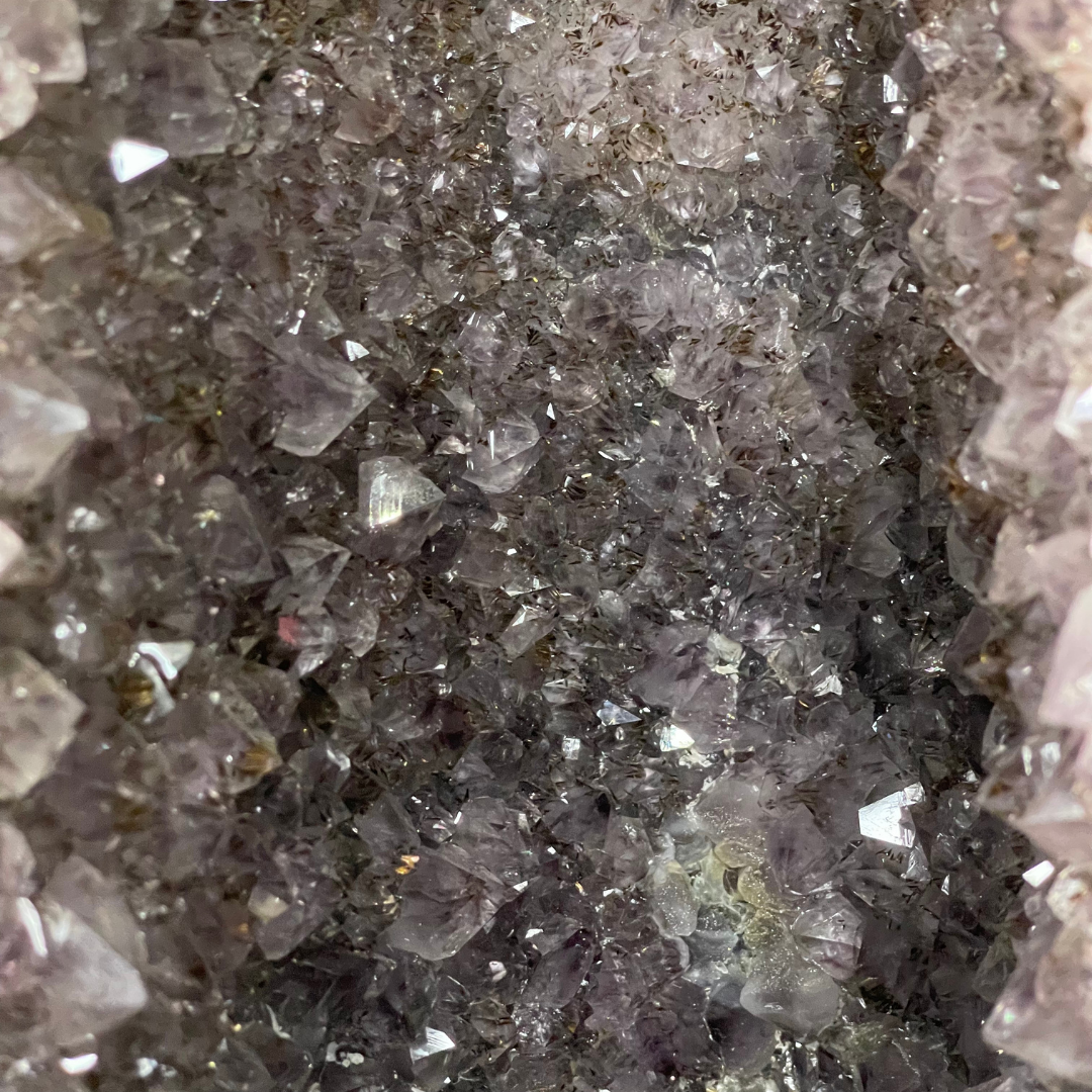 Special RARE Natural Amethyst with Rutile and Large High Quality Clear Quartz Display Wooden Stand - 42.7kg 790 by 250 by 300mm