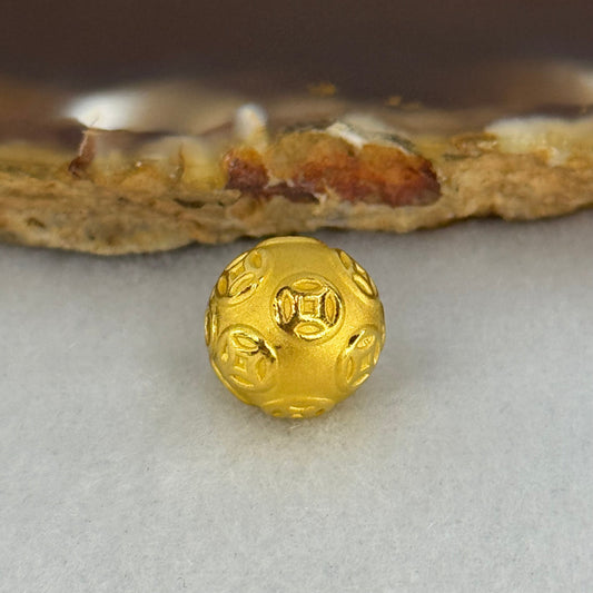 9999 24K Ancient Coins Design Gold Ball 10.0mm 0.88g