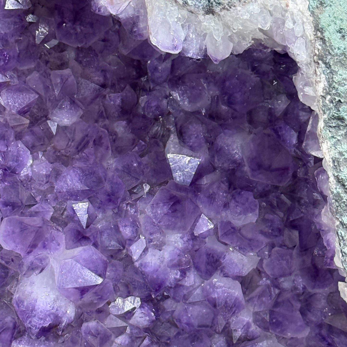 Natural Brazil Amethyst Cave Display with Wooden Stand 860.0 by 570.0 by 950.0mm