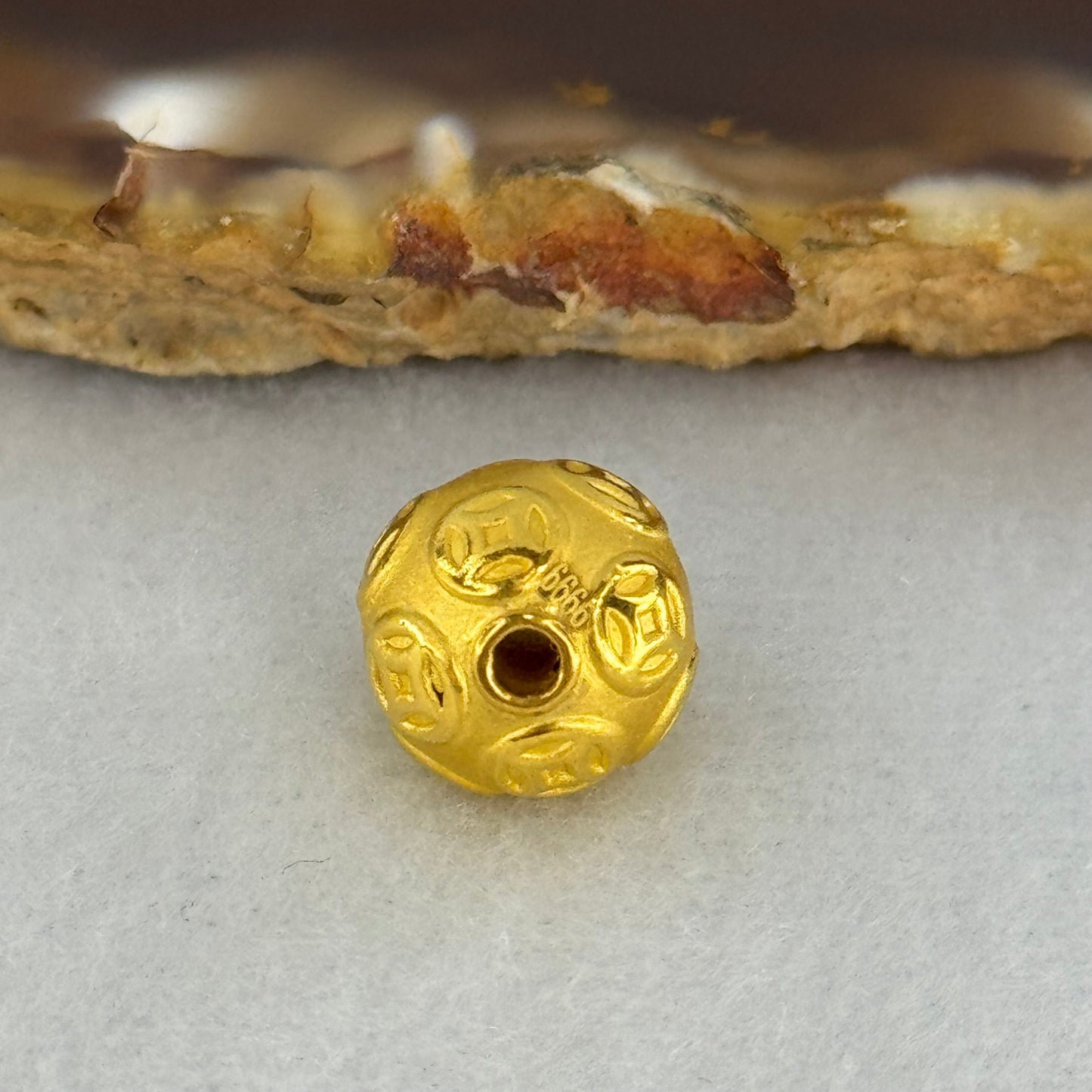 9999 24K Ancient Coins Design Gold Ball 10.0mm 0.92g