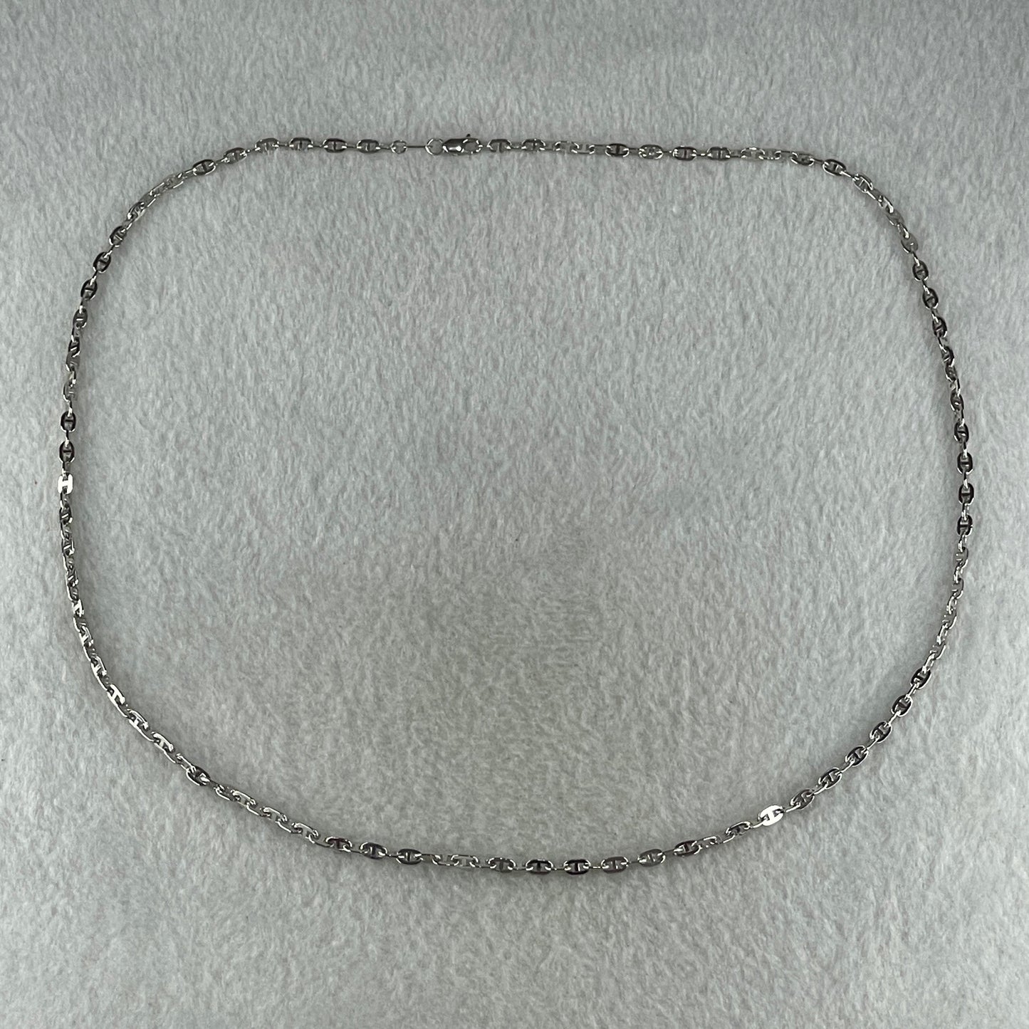 Platinum PT950 Mariner Chain Necklace 19.39g 2.9mm 55cm