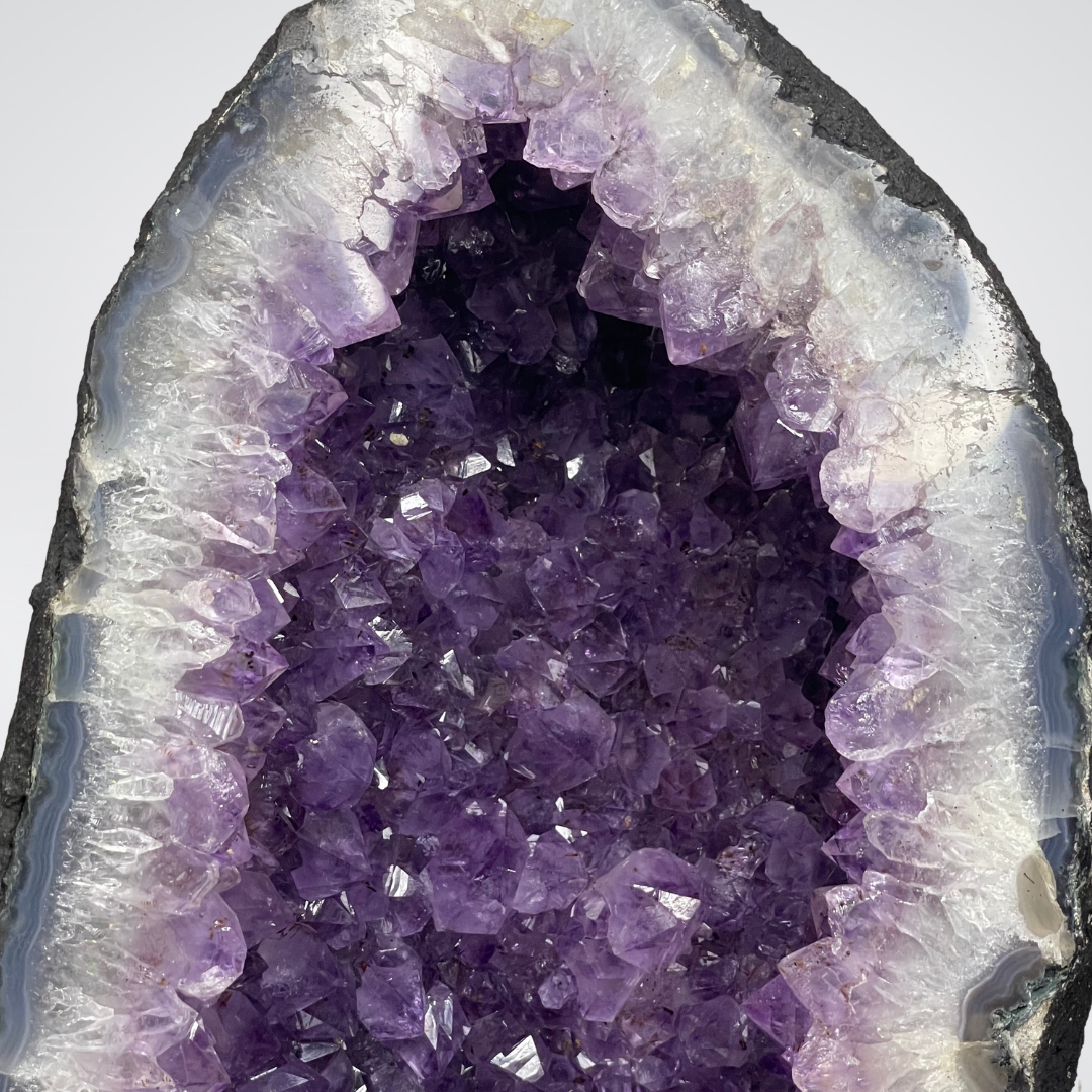 Unique Natural Amethyst with Silver Crystal at the bottom as Treasurers Gold Display Wooden Stand - 49.0kg 1020 by 310 by 330mm