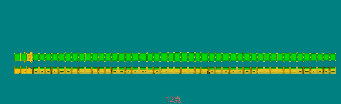 Natural Columbian Vivid Green Emeralds 15.35ct with Natural Diamonds 0.08ct Tennis Bracelet in 18K White Gold 9.74g 18cm Total 12.81g