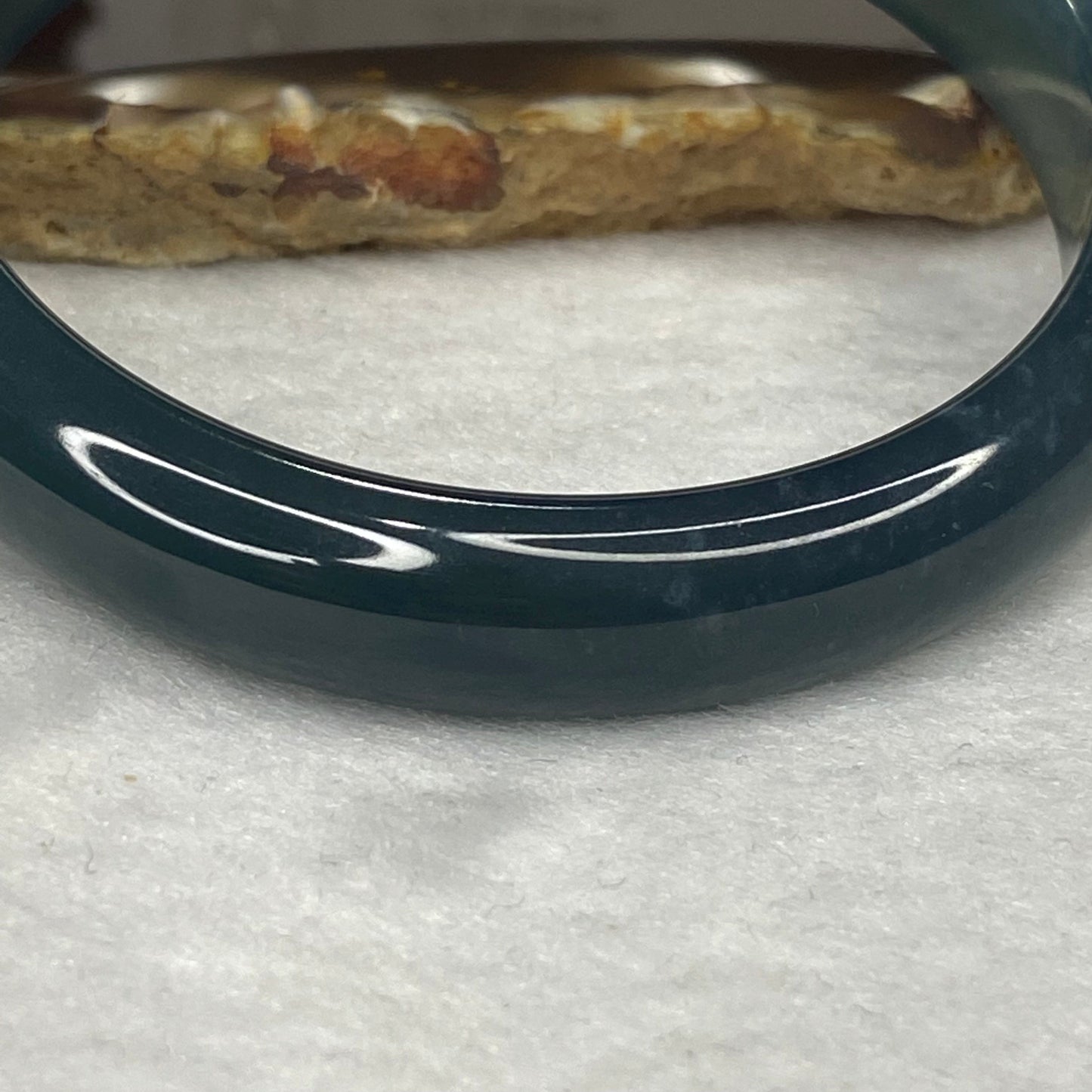 Rare High End ICY Type A Blueish Green Jadeite Bangle 244.27 cts Inner Dia 58.45mm 11.8 by 7.9mm with NGI Cert